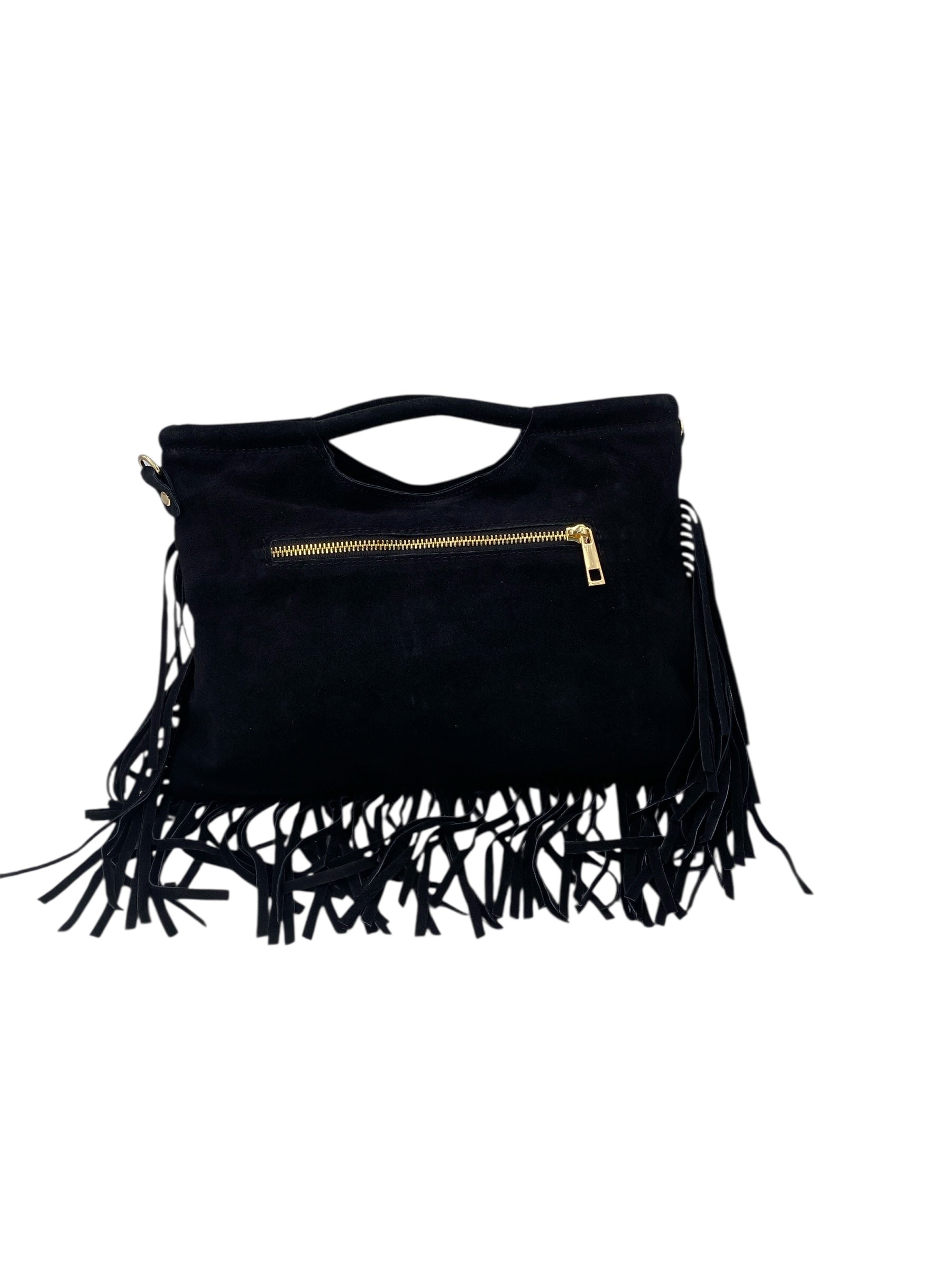Inaya - Borsa a mano in camoscio con tracolla staccabile