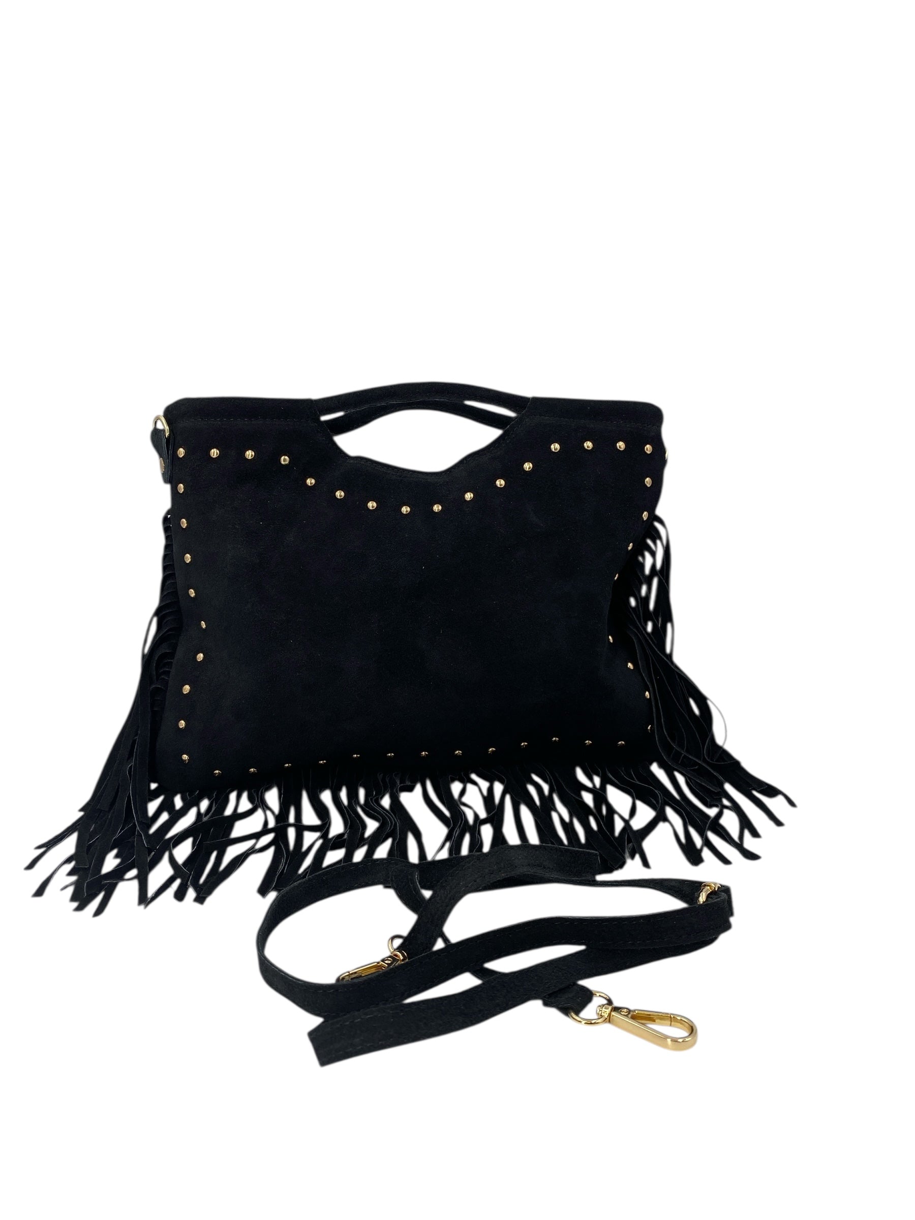 Inaya - Borsa a mano in camoscio con tracolla staccabile