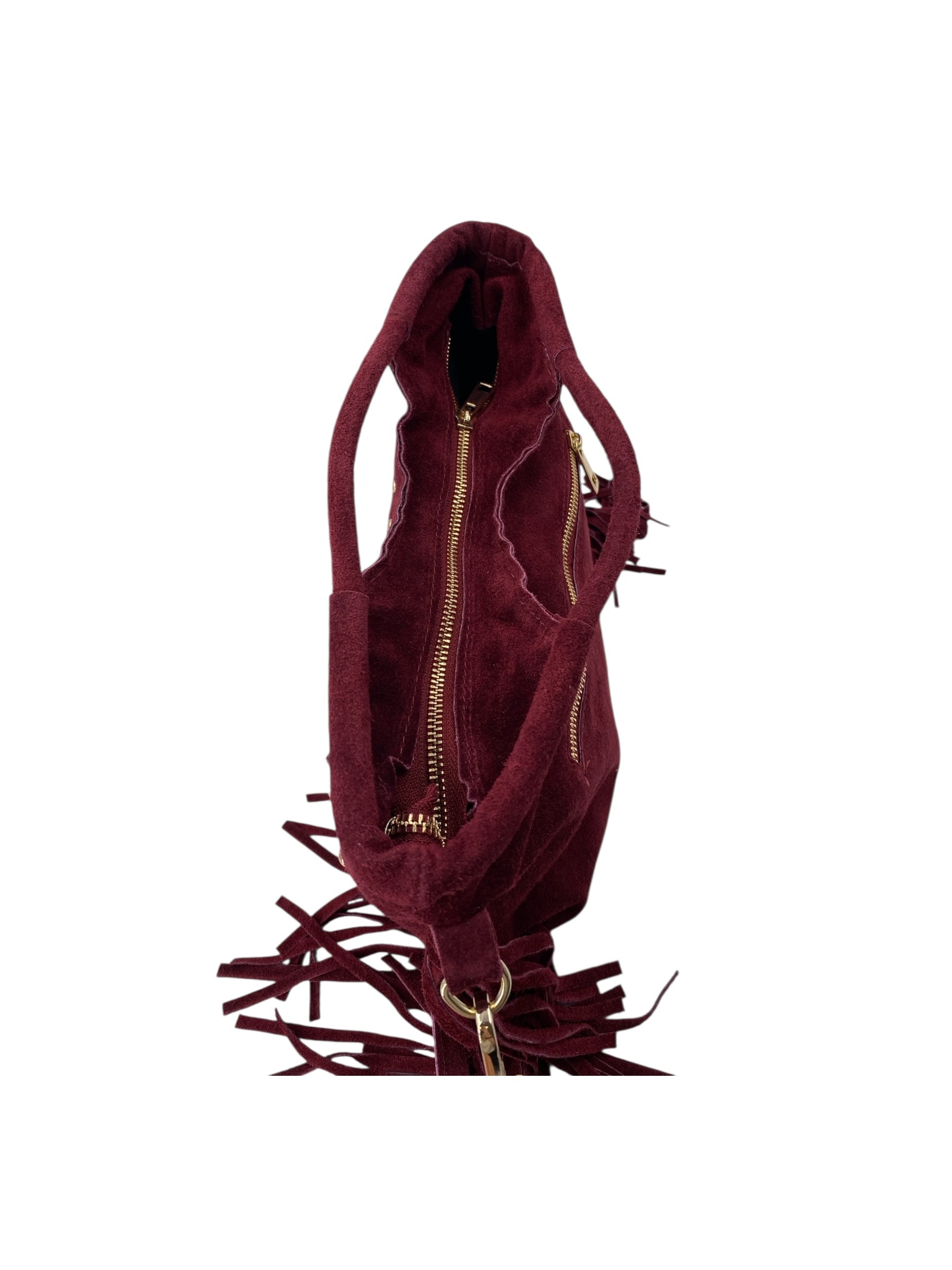 Inaya - Borsa a mano in camoscio con tracolla staccabile
