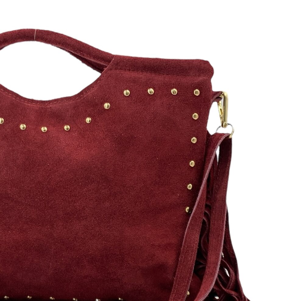 Inaya - Borsa a mano in camoscio con tracolla staccabile