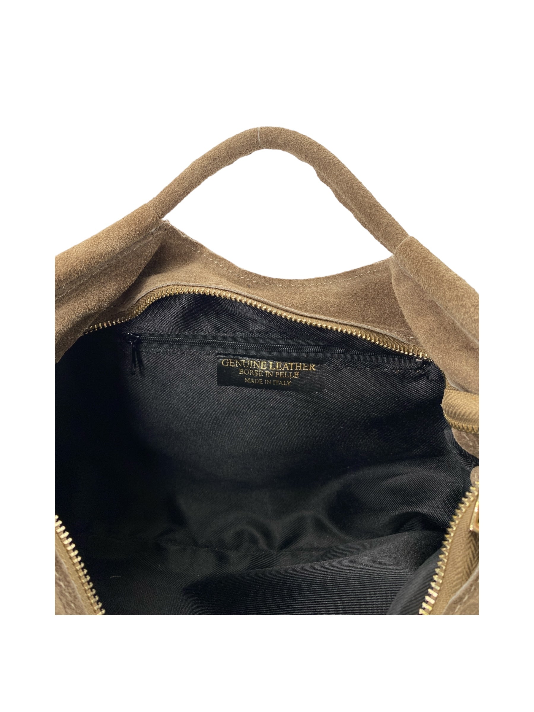 Inaya - Borsa a mano in camoscio con tracolla staccabile