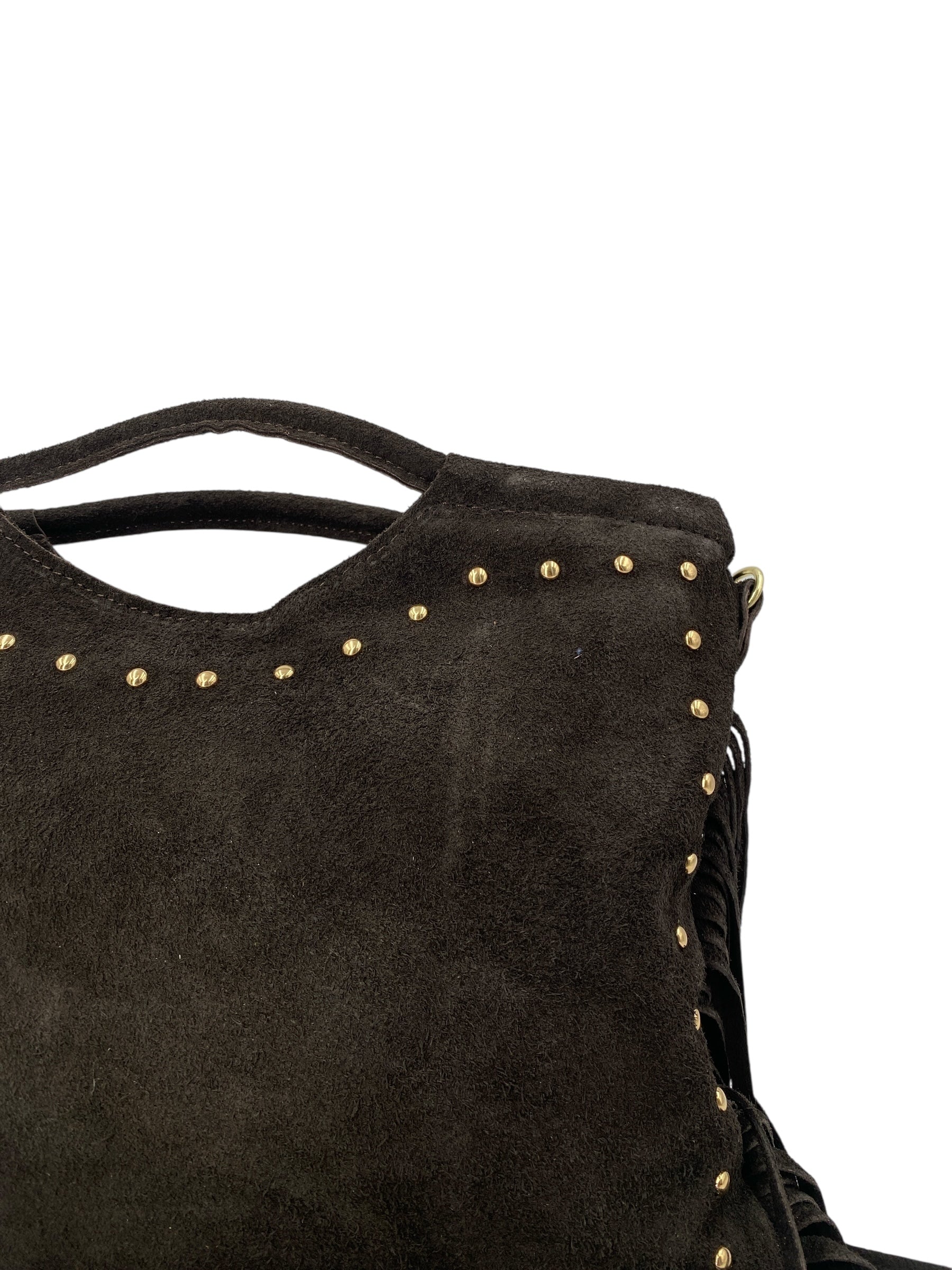 Inaya - Borsa a mano in camoscio con tracolla staccabile