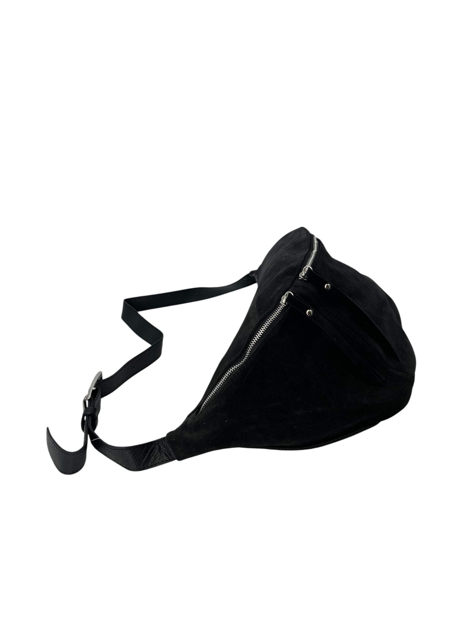 Anais – Women's bum bag in genuine suede with adjustable shoulder strap and proportionate interior