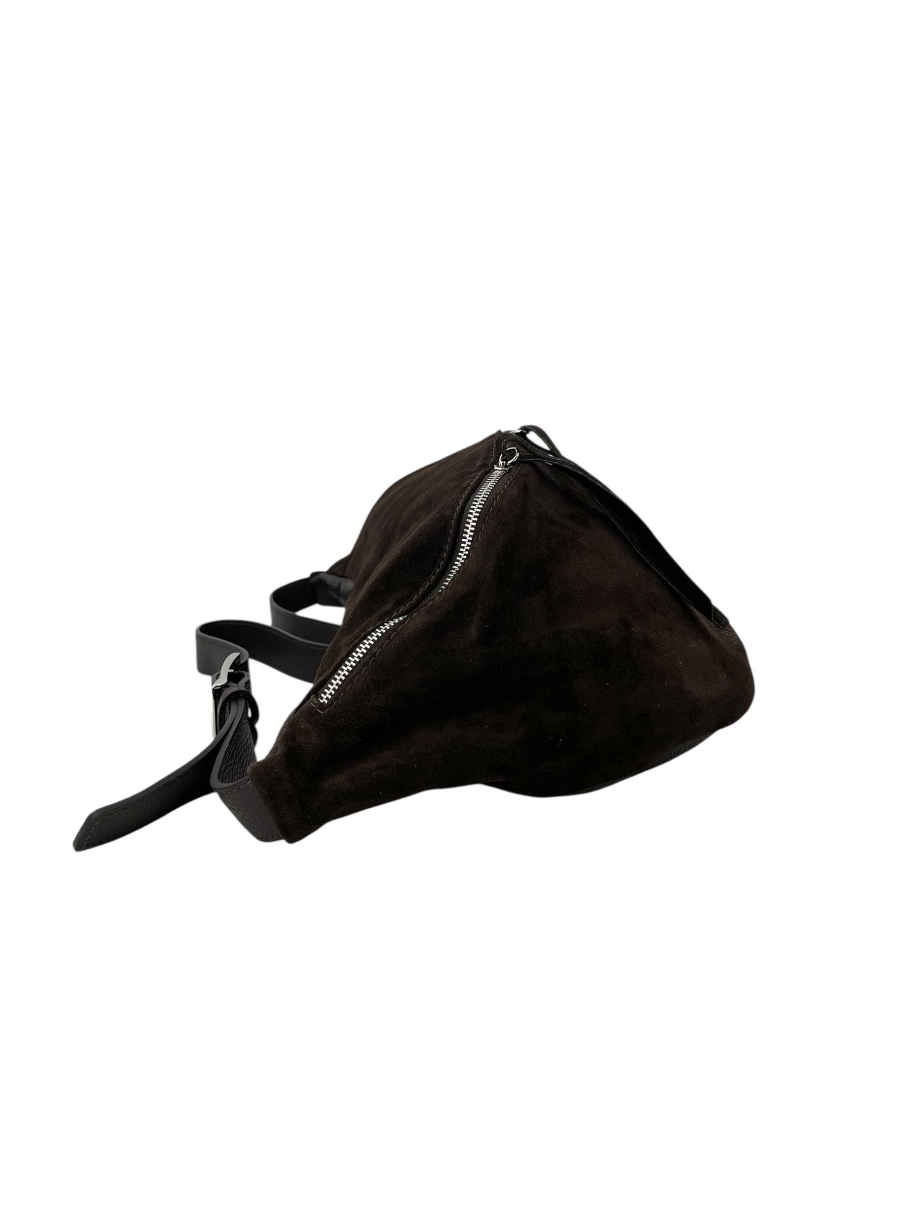 Anais – Women's bum bag in genuine suede with adjustable shoulder strap and proportionate interior