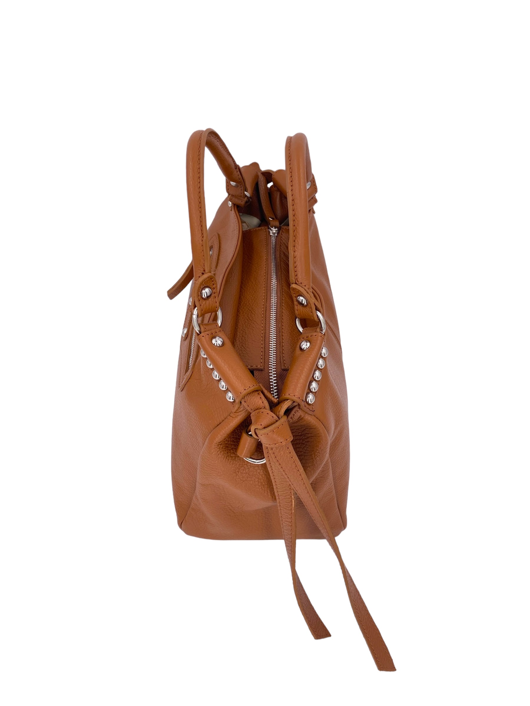 Marie – Damenhandtasche aus echtem Leder mit verstärkten Griffen und verstellbarem Schultergurt