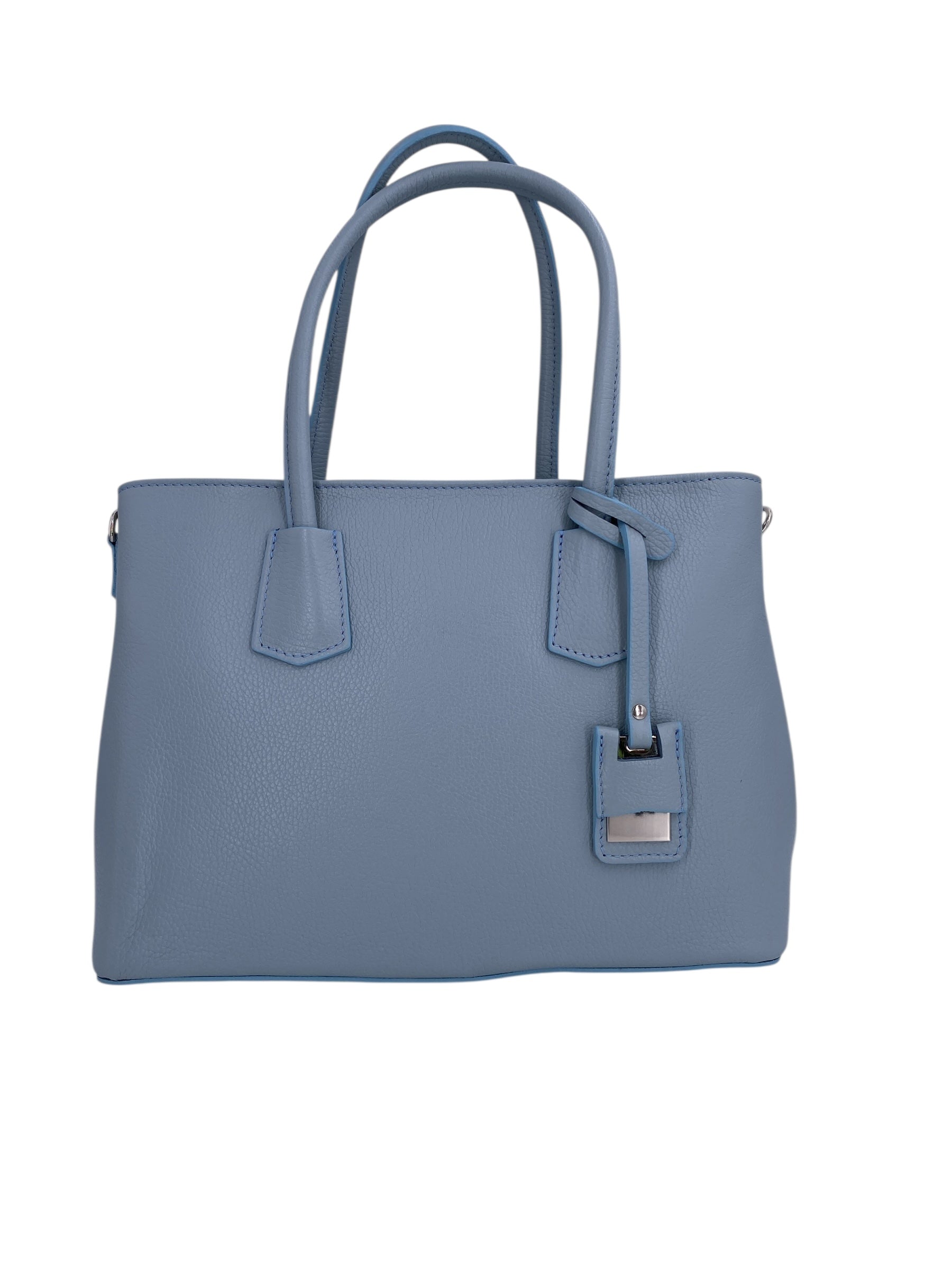Sarah – Damenhandtasche, Schultertasche und Crossbody Bag aus echtem italienischen Leder mit doppelt verstärkten Griffen