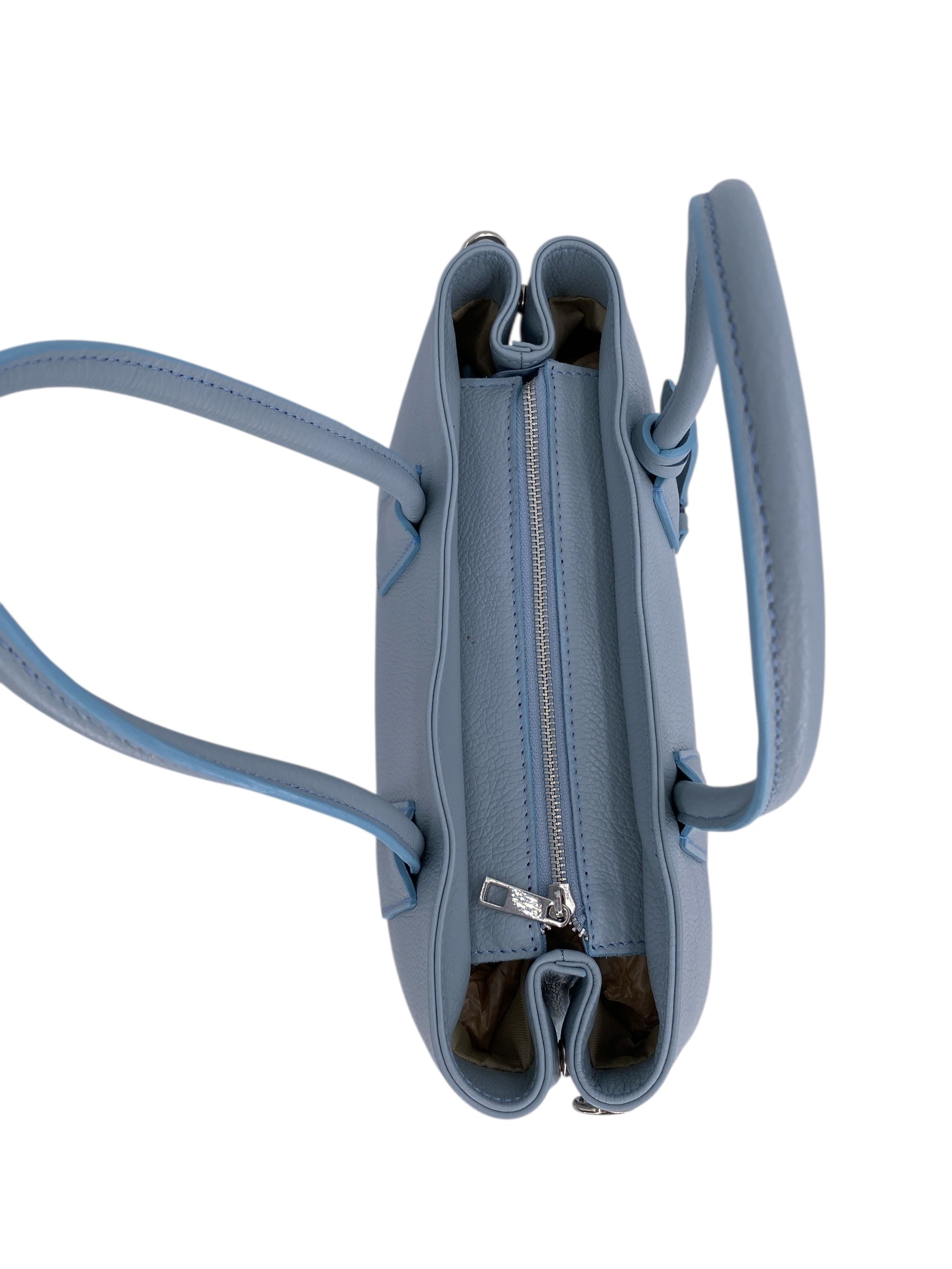 Sarah – Damenhandtasche, Schultertasche und Crossbody Bag aus echtem italienischen Leder mit doppelt verstärkten Griffen