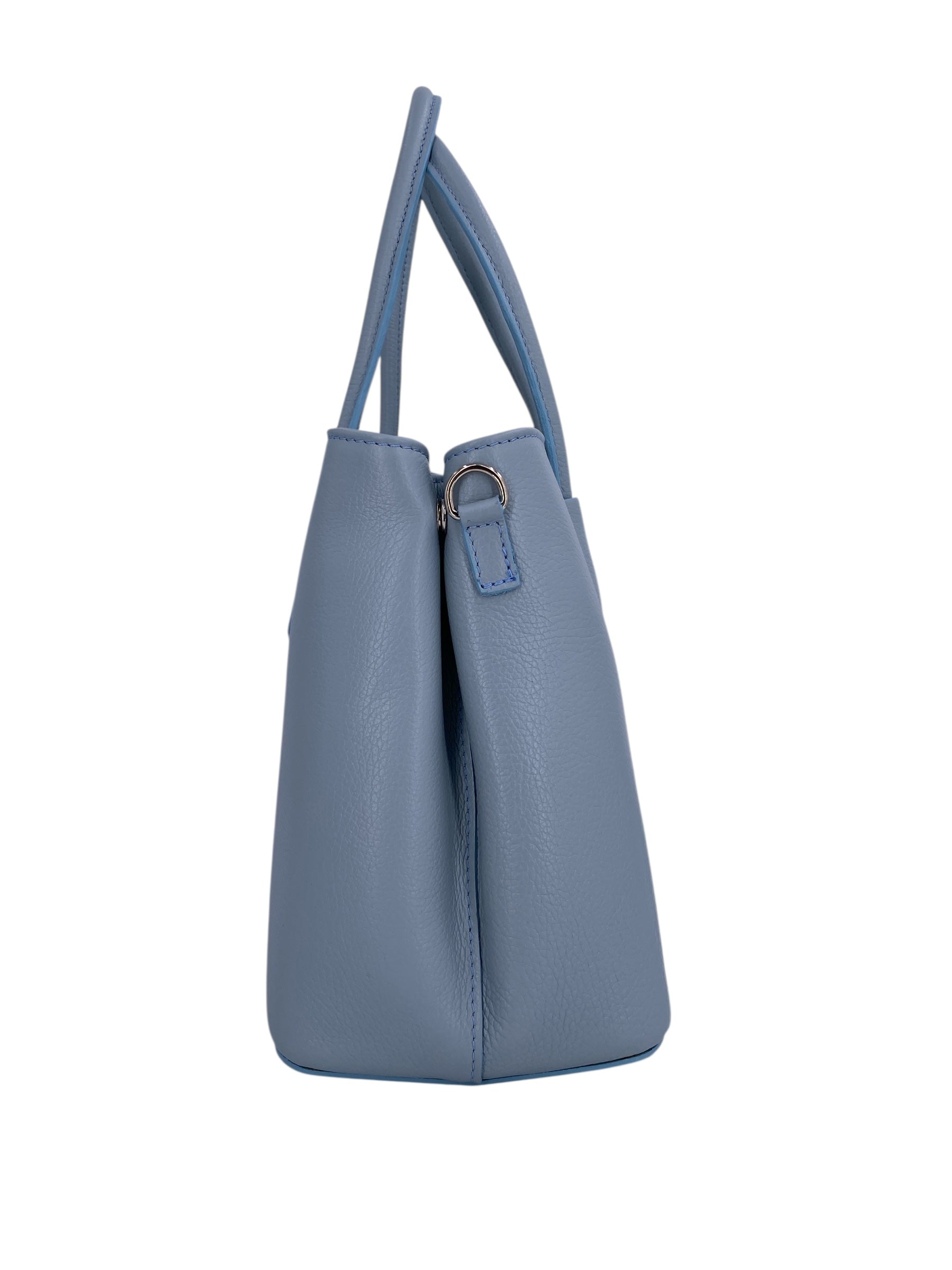 Sarah – Damenhandtasche, Schultertasche und Crossbody Bag aus echtem italienischen Leder mit doppelt verstärkten Griffen