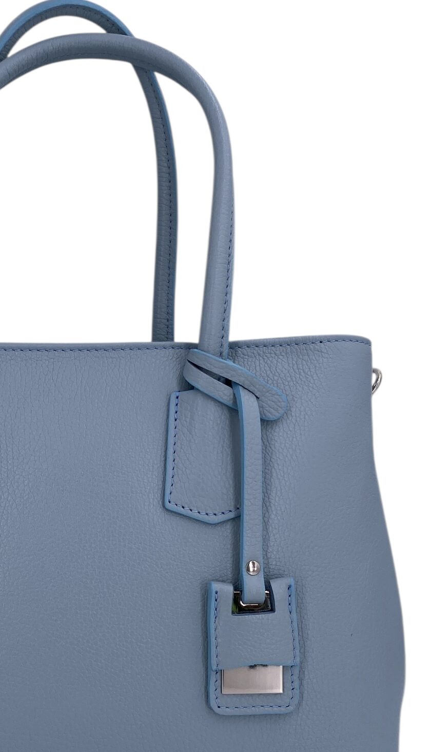 Sarah – Damenhandtasche, Schultertasche und Crossbody Bag aus echtem italienischen Leder mit doppelt verstärkten Griffen