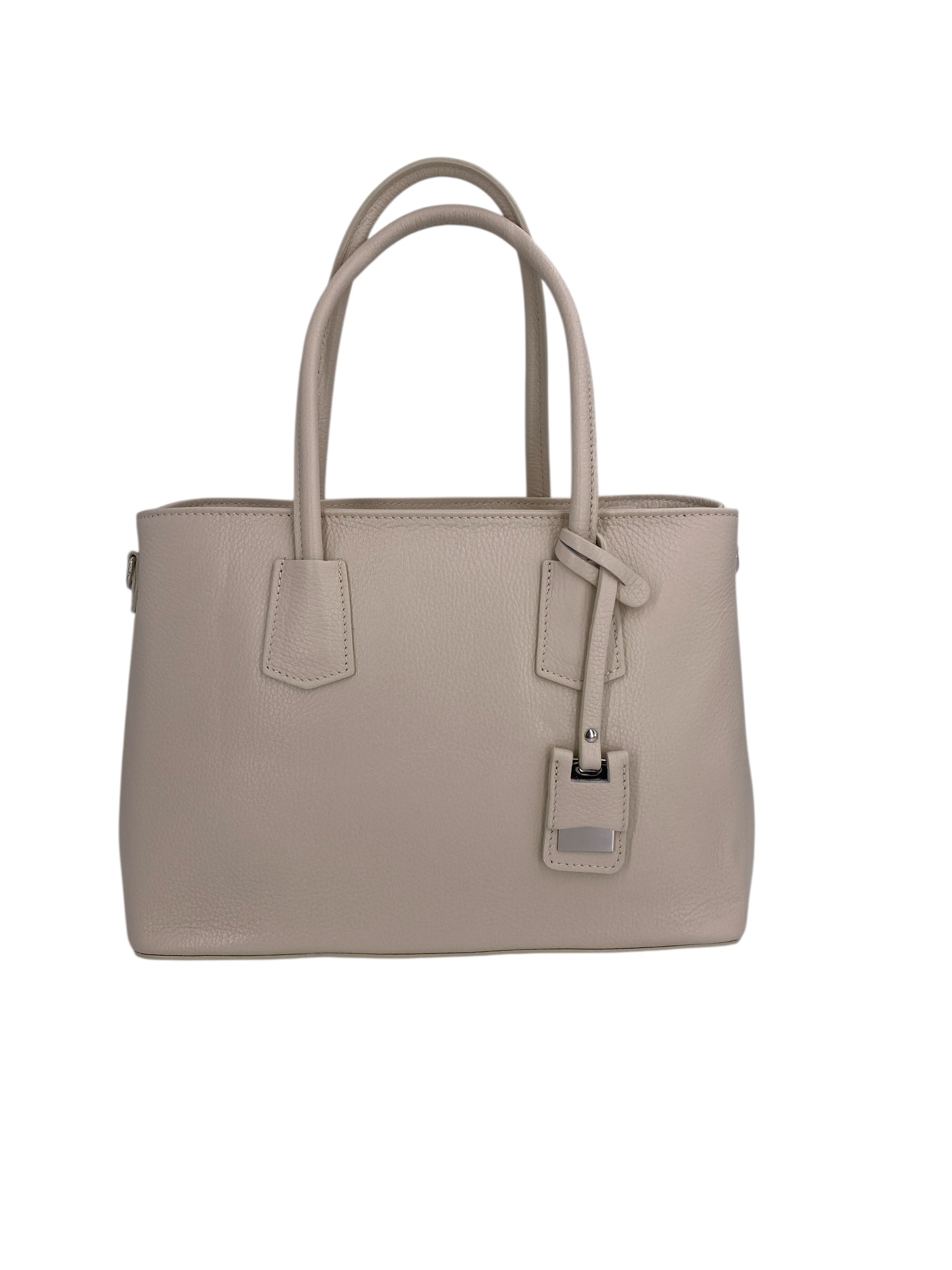 Sarah – Damenhandtasche, Schultertasche und Crossbody Bag aus echtem italienischen Leder mit doppelt verstärkten Griffen