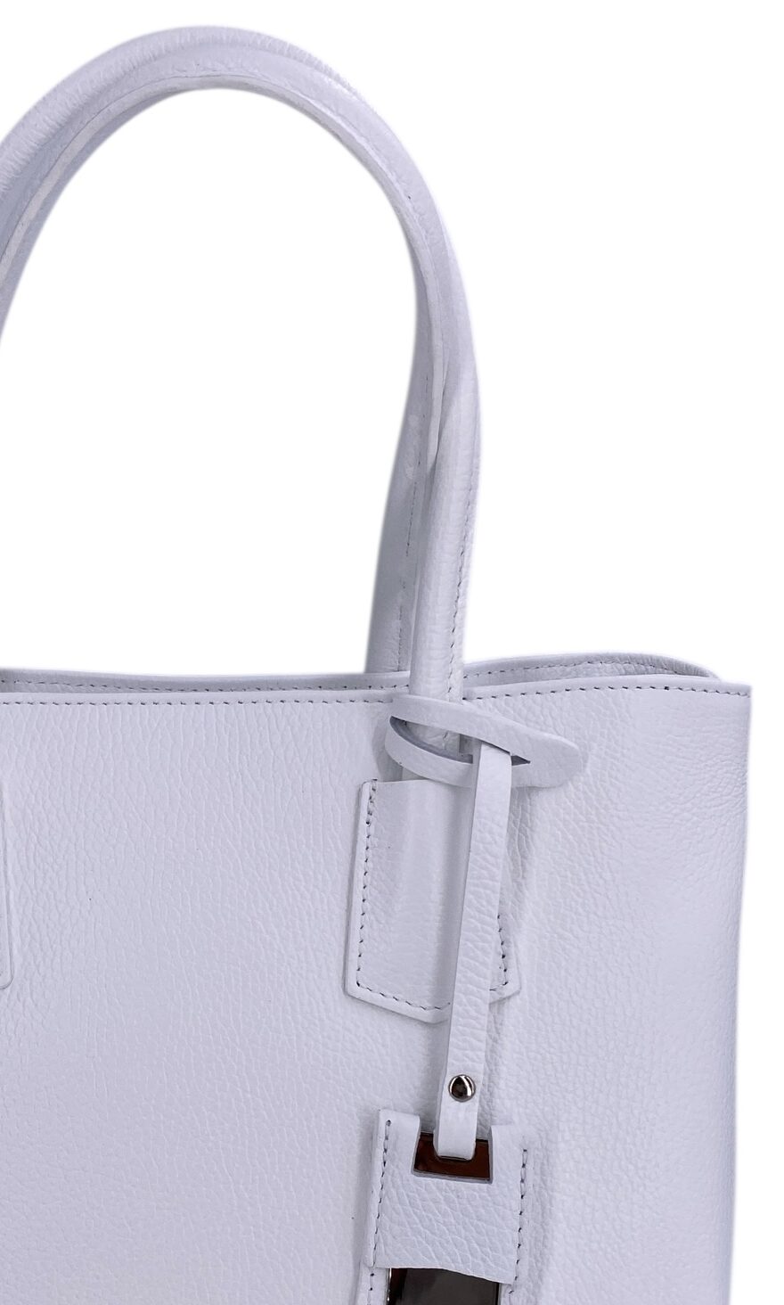 Sarah – Damenhandtasche, Schultertasche und Crossbody Bag aus echtem italienischen Leder mit doppelt verstärkten Griffen