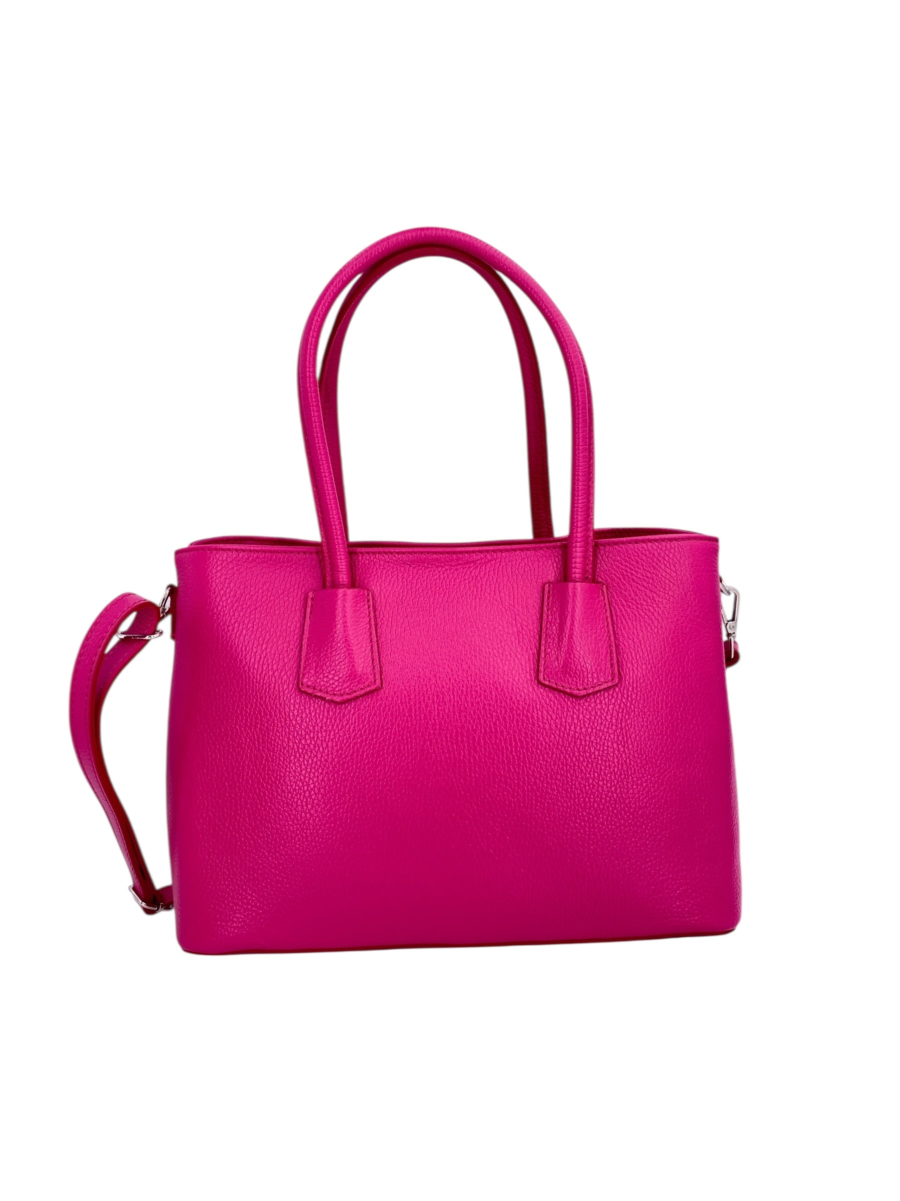 Sarah – Damenhandtasche, Schultertasche und Crossbody Bag aus echtem italienischen Leder mit doppelt verstärkten Griffen
