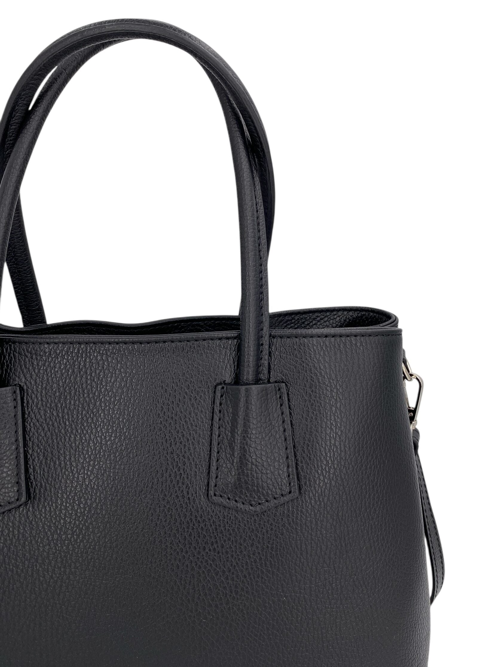 Sarah – Damenhandtasche, Schultertasche und Crossbody Bag aus echtem italienischen Leder mit doppelt verstärkten Griffen