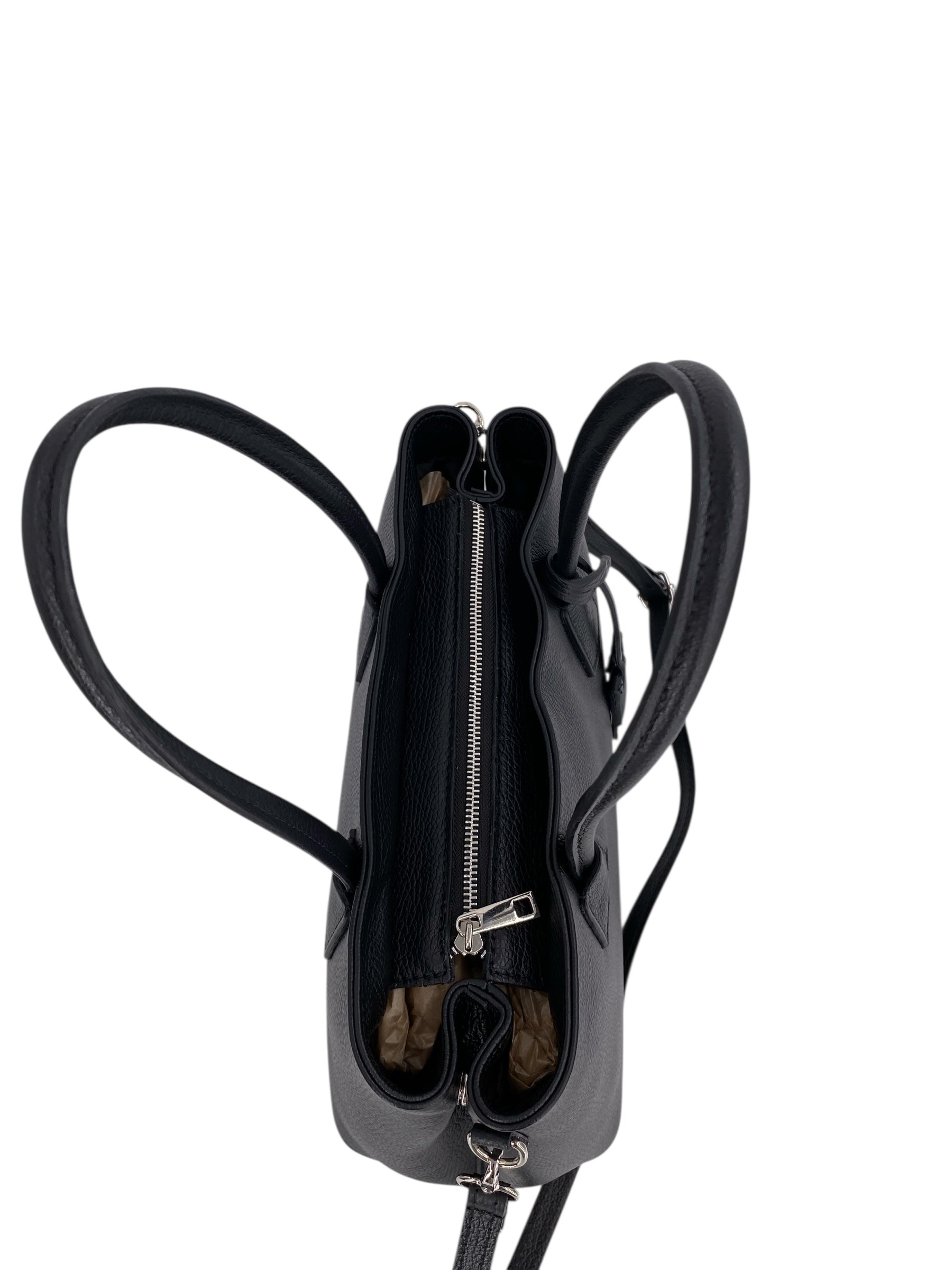 Sarah – Damenhandtasche, Schultertasche und Crossbody Bag aus echtem italienischen Leder mit doppelt verstärkten Griffen