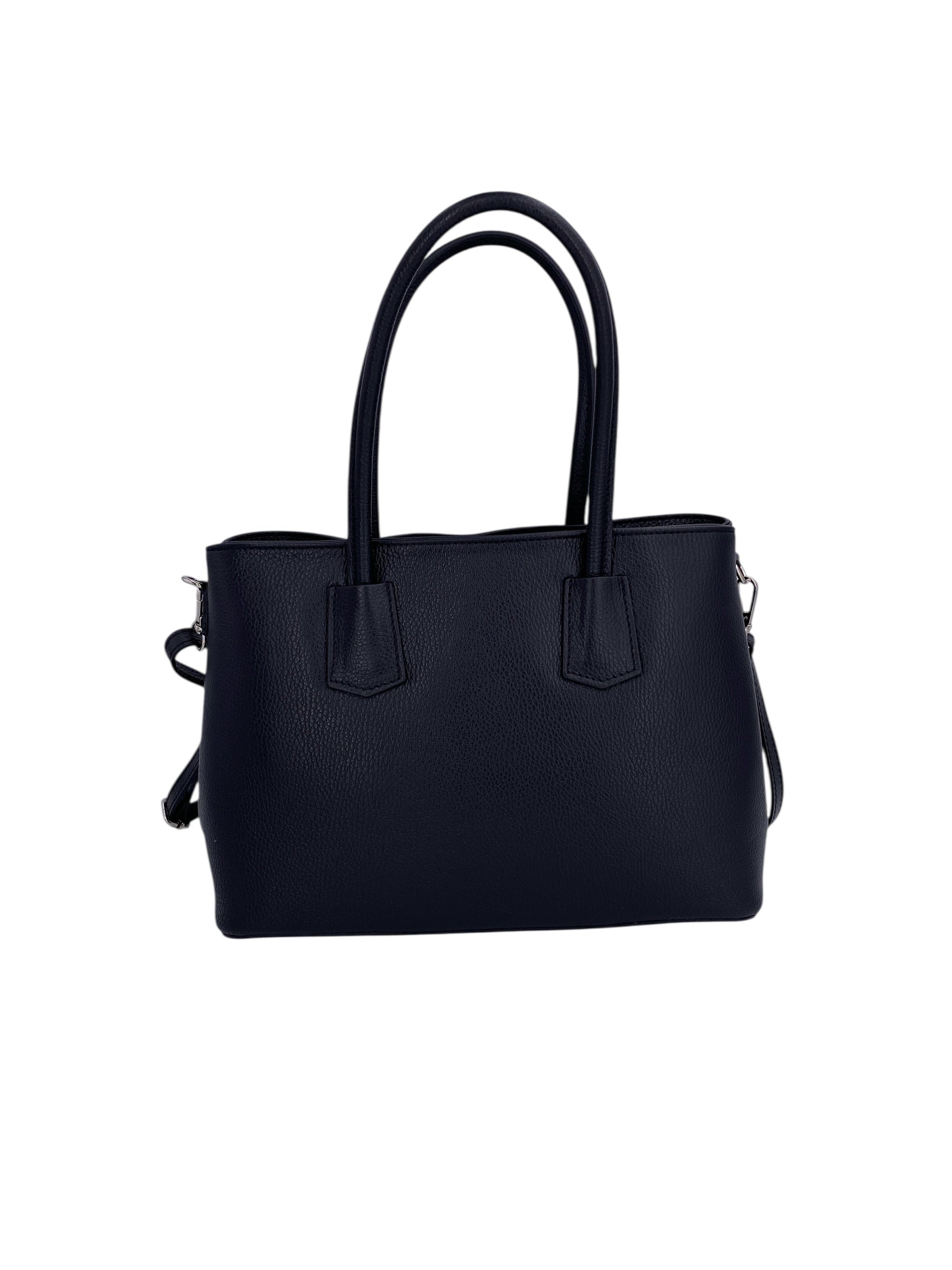 Sarah – Damenhandtasche, Schultertasche und Crossbody Bag aus echtem italienischen Leder mit doppelt verstärkten Griffen