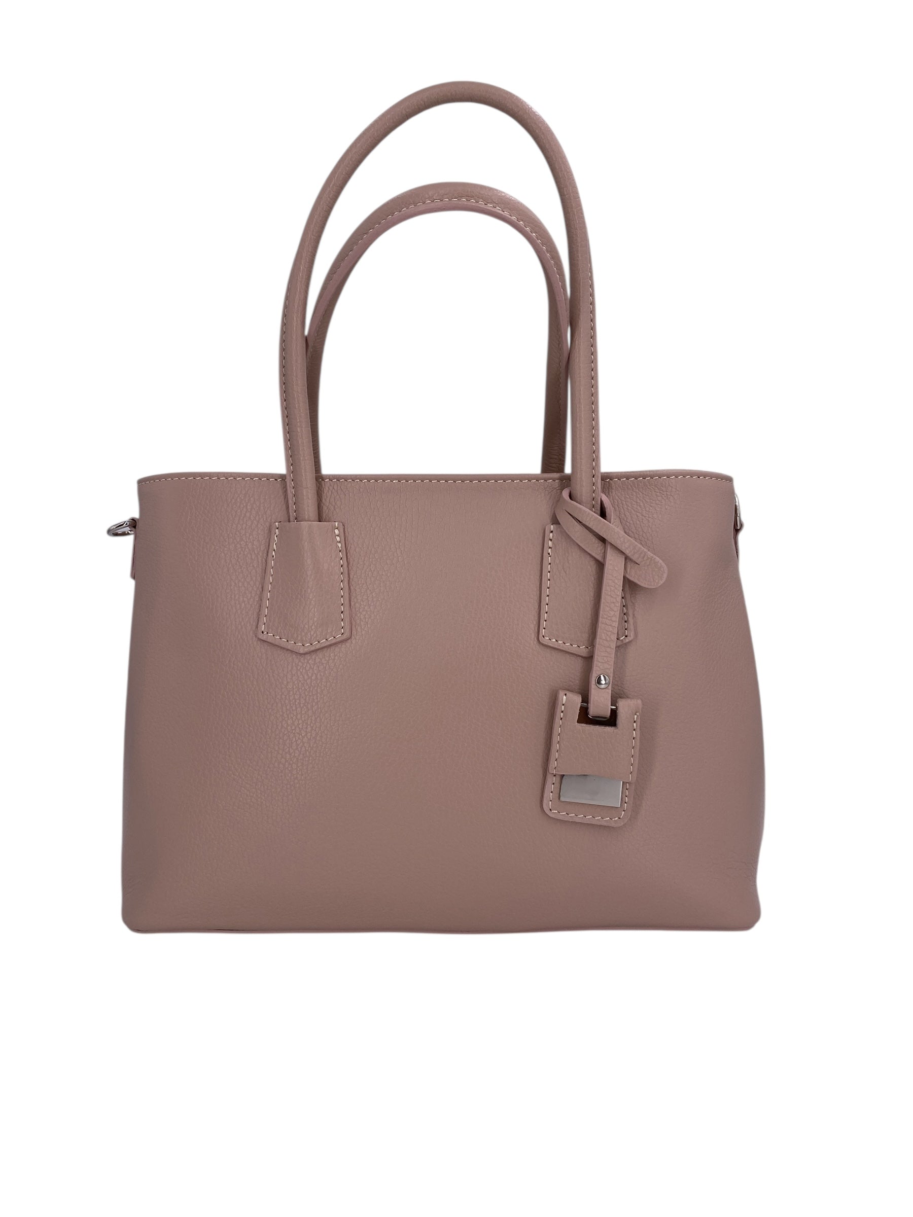 Sarah – Damenhandtasche, Schultertasche und Crossbody Bag aus echtem italienischen Leder mit doppelt verstärkten Griffen