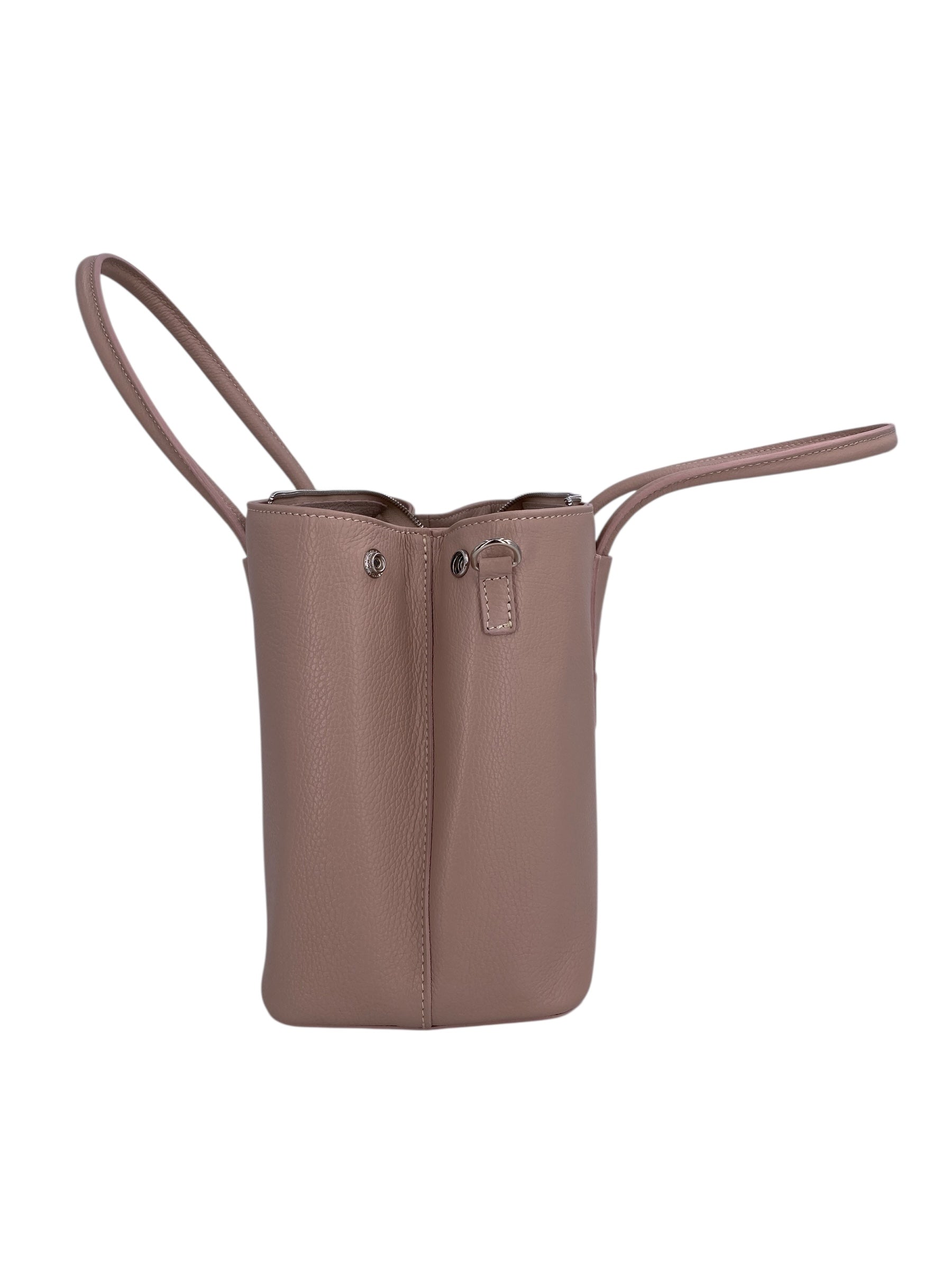 Sarah – Damenhandtasche, Schultertasche und Crossbody Bag aus echtem italienischen Leder mit doppelt verstärkten Griffen