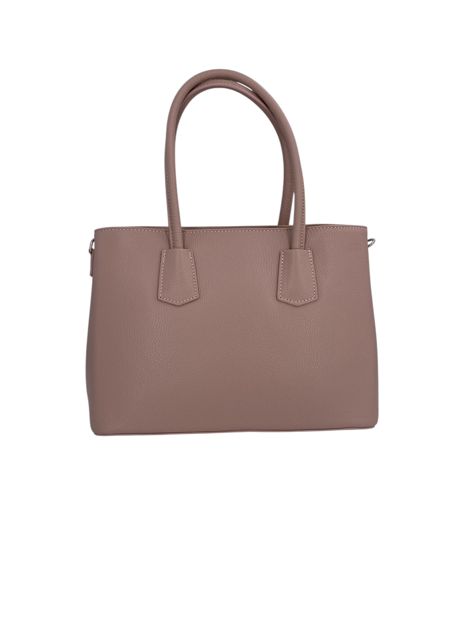 Sarah – Damenhandtasche, Schultertasche und Crossbody Bag aus echtem italienischen Leder mit doppelt verstärkten Griffen