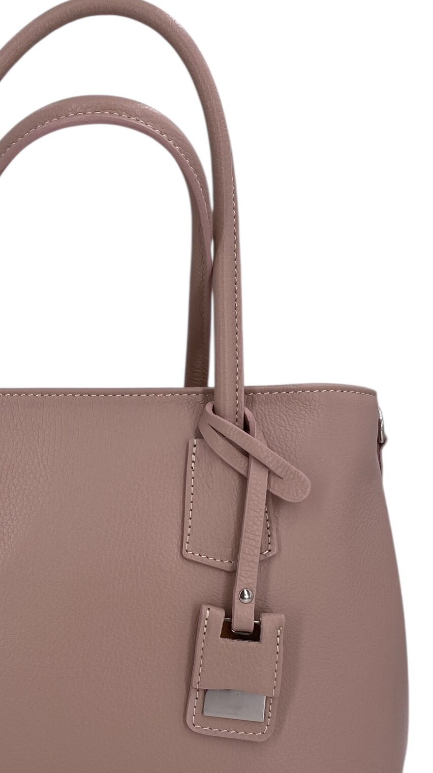 Sarah – Damenhandtasche, Schultertasche und Crossbody Bag aus echtem italienischen Leder mit doppelt verstärkten Griffen