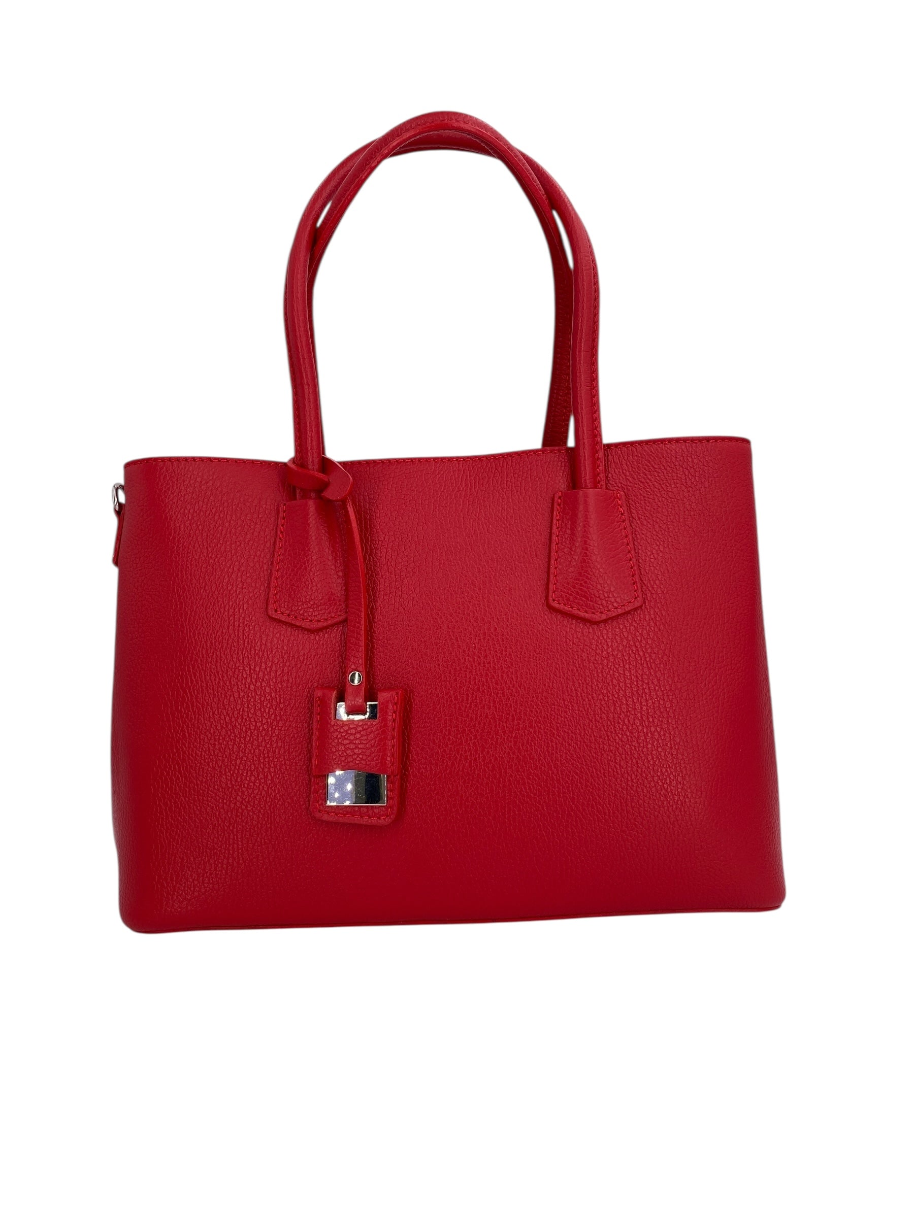 Sarah – Damenhandtasche, Schultertasche und Crossbody Bag aus echtem italienischen Leder mit doppelt verstärkten Griffen