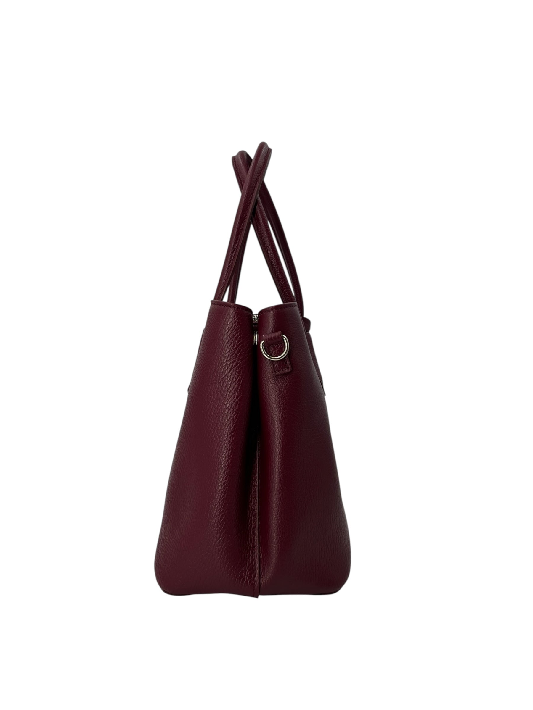 Sarah – Damenhandtasche, Schultertasche und Crossbody Bag aus echtem italienischen Leder mit doppelt verstärkten Griffen