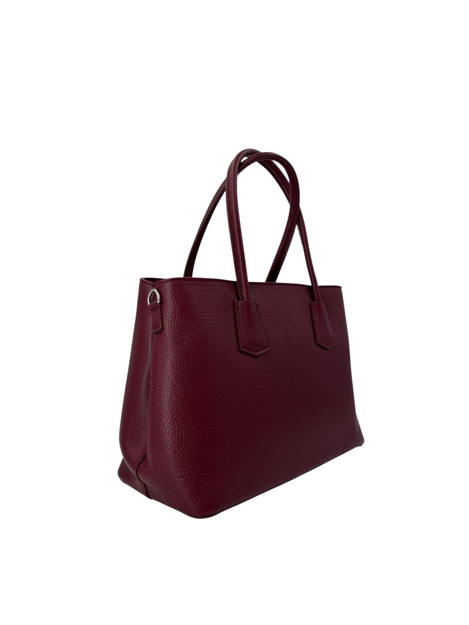 Sarah – Damenhandtasche, Schultertasche und Crossbody Bag aus echtem italienischen Leder mit doppelt verstärkten Griffen