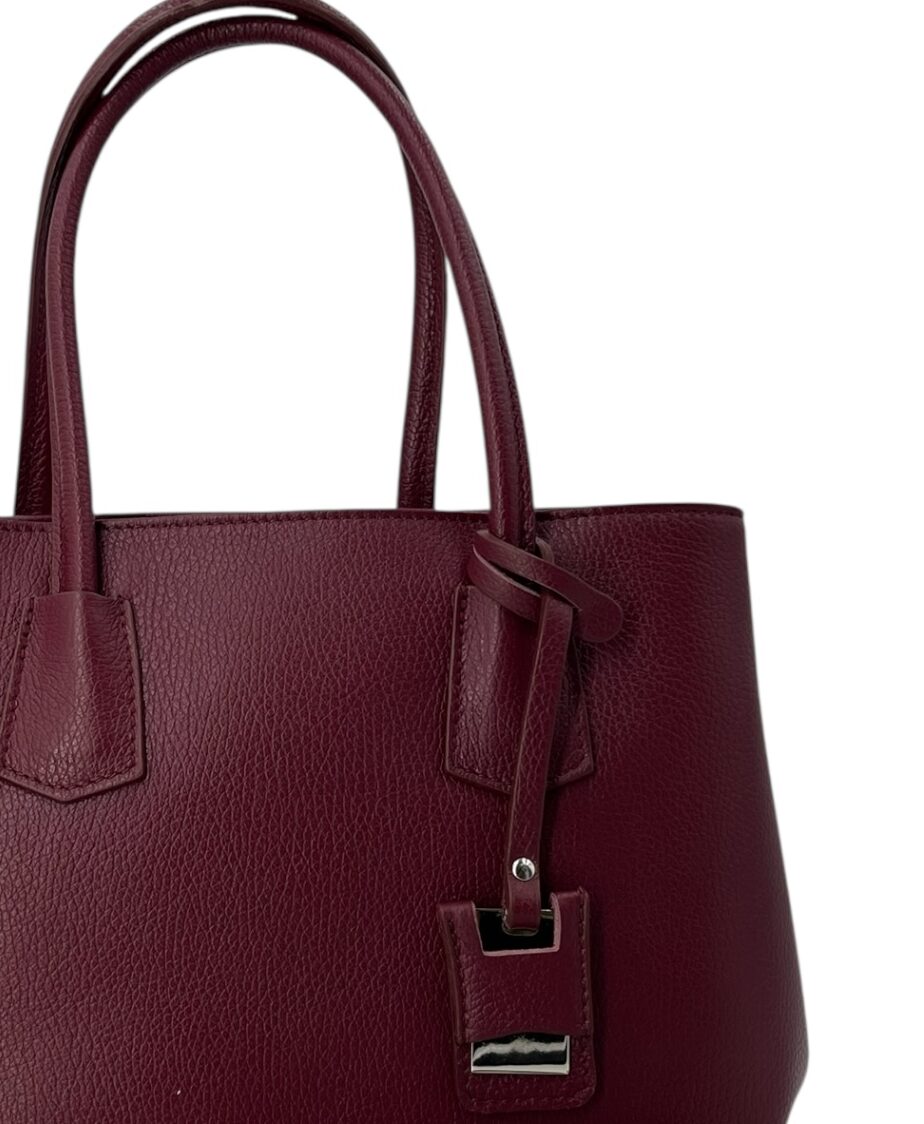 Sarah – Damenhandtasche, Schultertasche und Crossbody Bag aus echtem italienischen Leder mit doppelt verstärkten Griffen