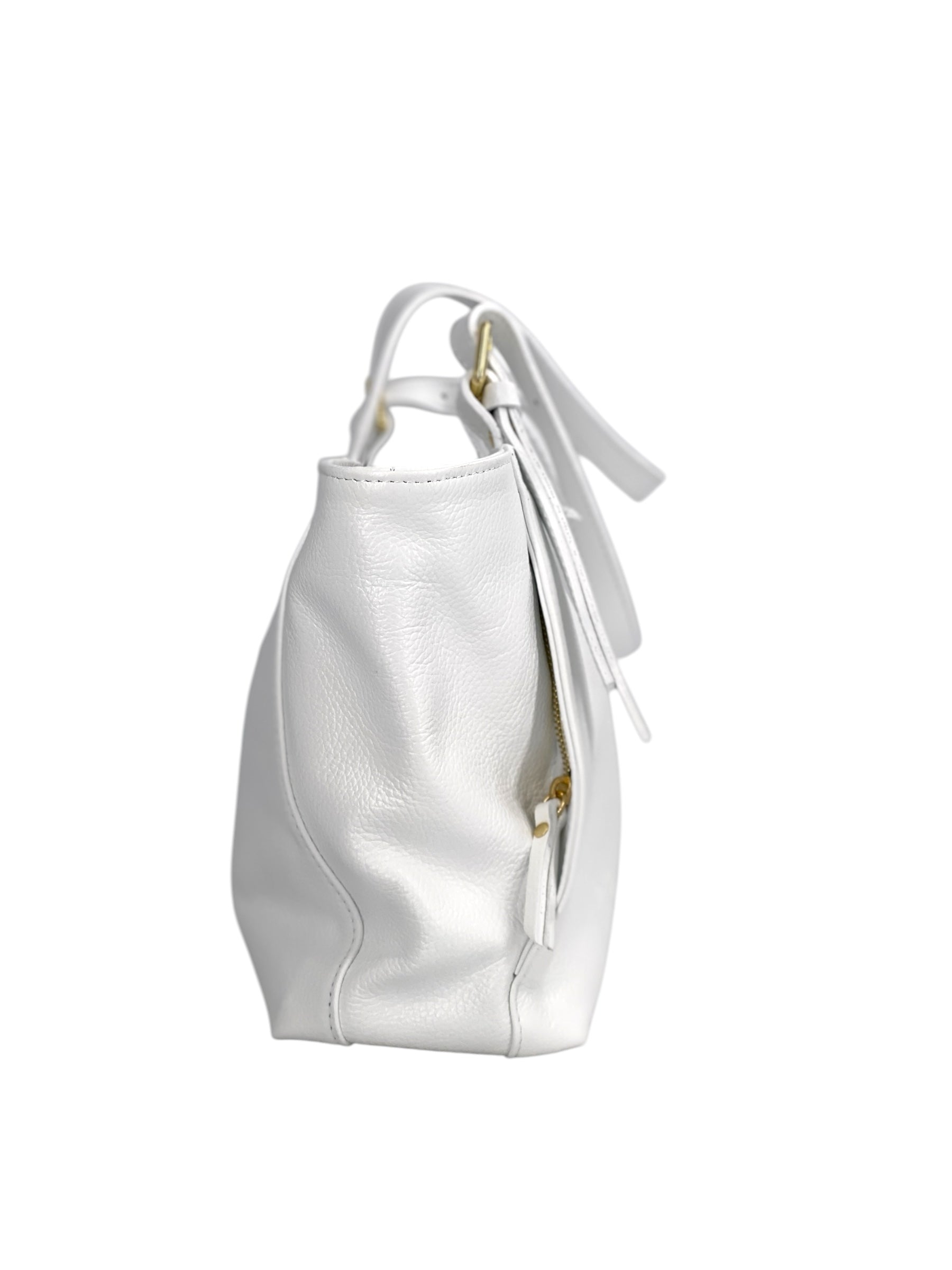 Camille – Women's handbag and shoulder bag in Italian leather and suede with adjustable handles and reinforced stitching