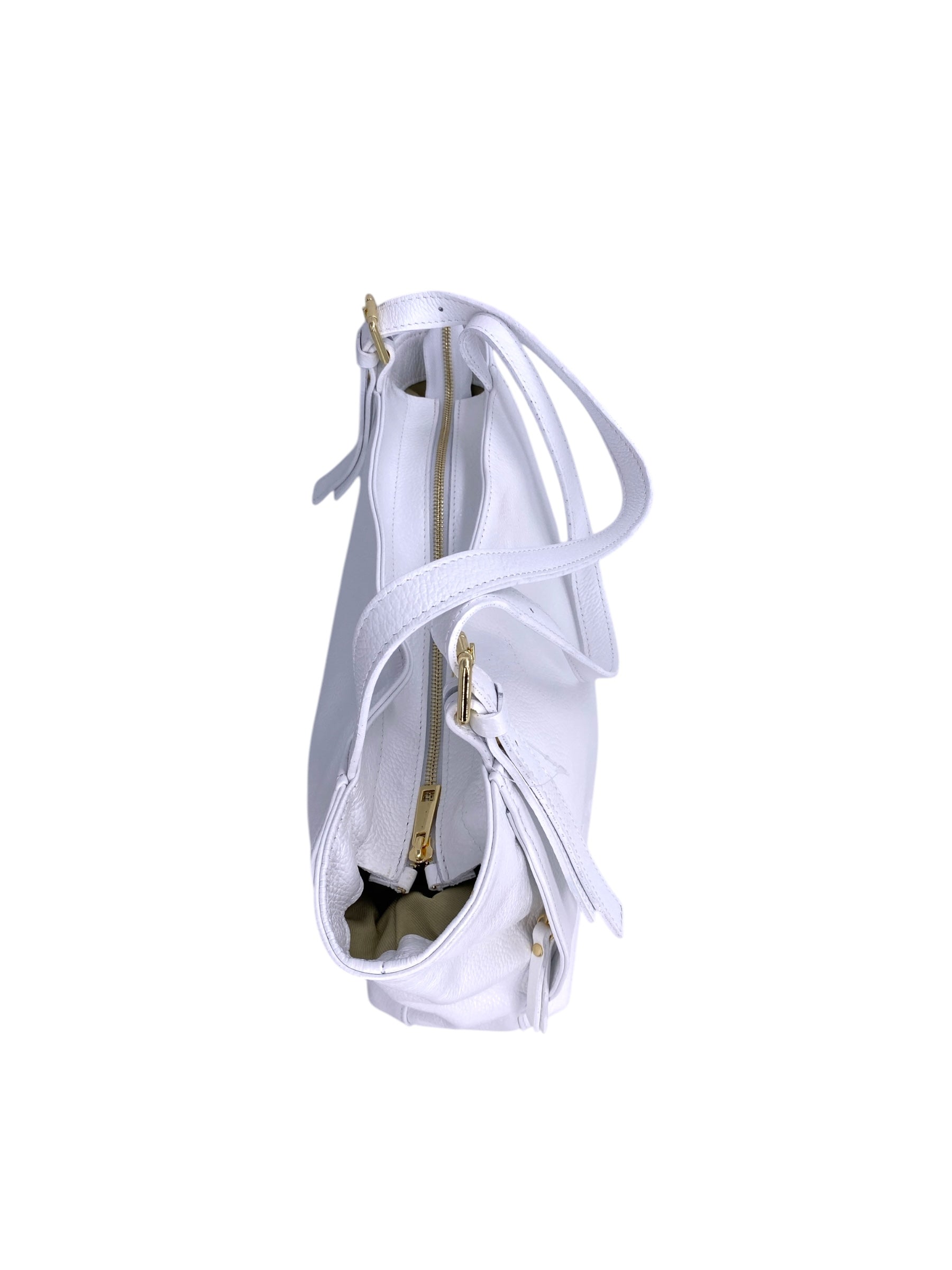 Camille – Women's handbag and shoulder bag in Italian leather and suede with adjustable handles and reinforced stitching