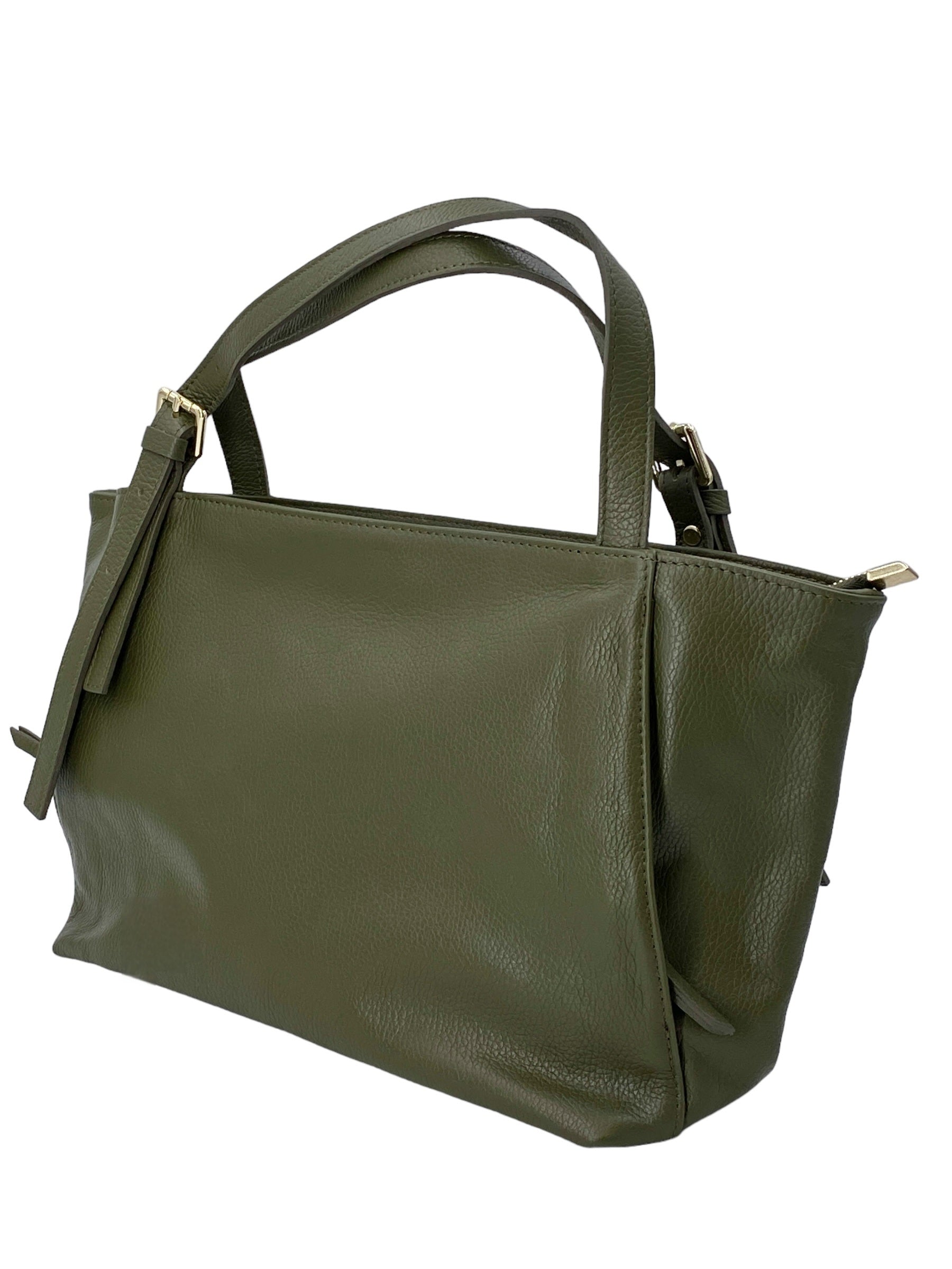 Camille – Women's handbag and shoulder bag in Italian leather and suede with adjustable handles and reinforced stitching