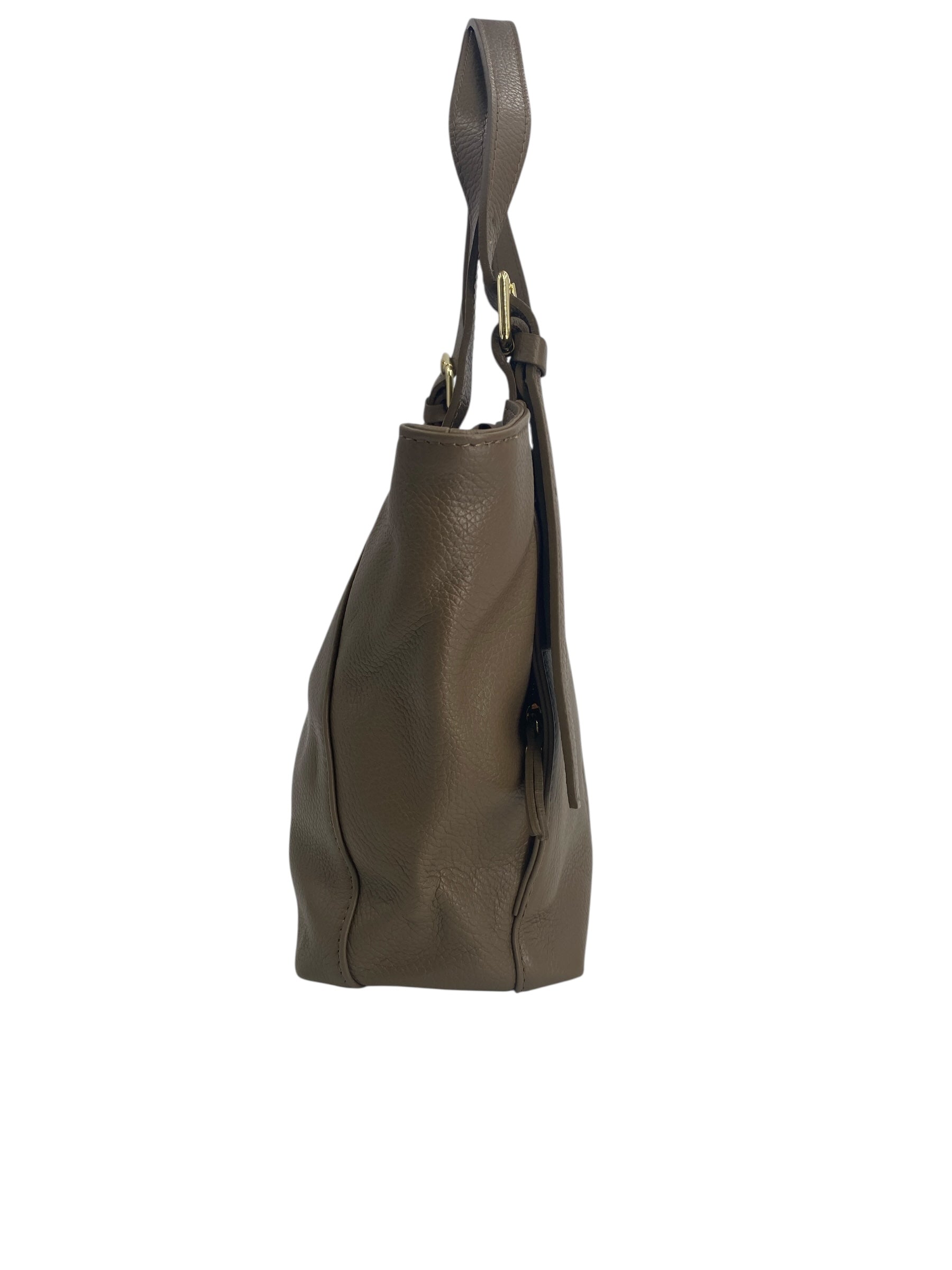 Camille – Women's handbag and shoulder bag in Italian leather and suede with adjustable handles and reinforced stitching