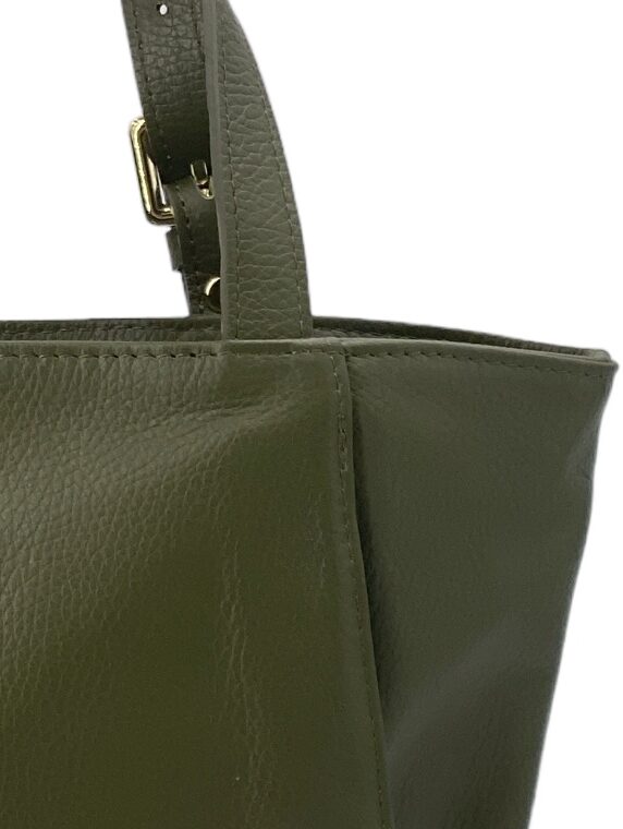 Camille – Women's handbag and shoulder bag in Italian leather and suede with adjustable handles and reinforced stitching