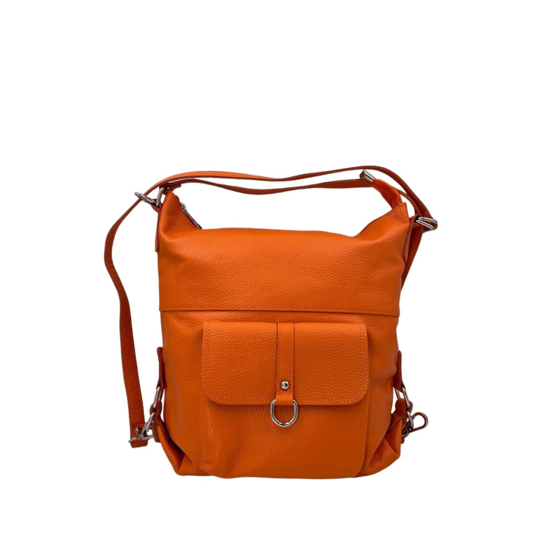 Romy – Wandelbare Damen-Rucksacktasche aus italienischem Kalbsleder