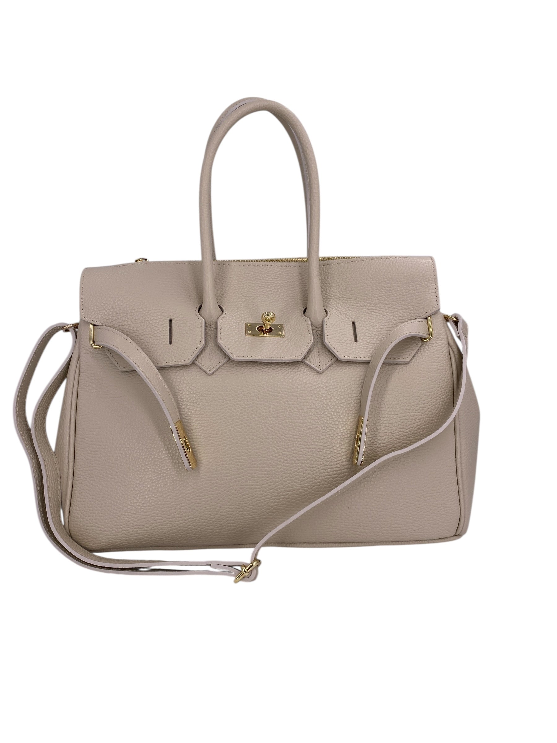 Juliette – Damenhandtasche und Umhängetasche aus echtem italienischen Leder mit doppelt verstärkten Griffen und gefüttertem Innenraum