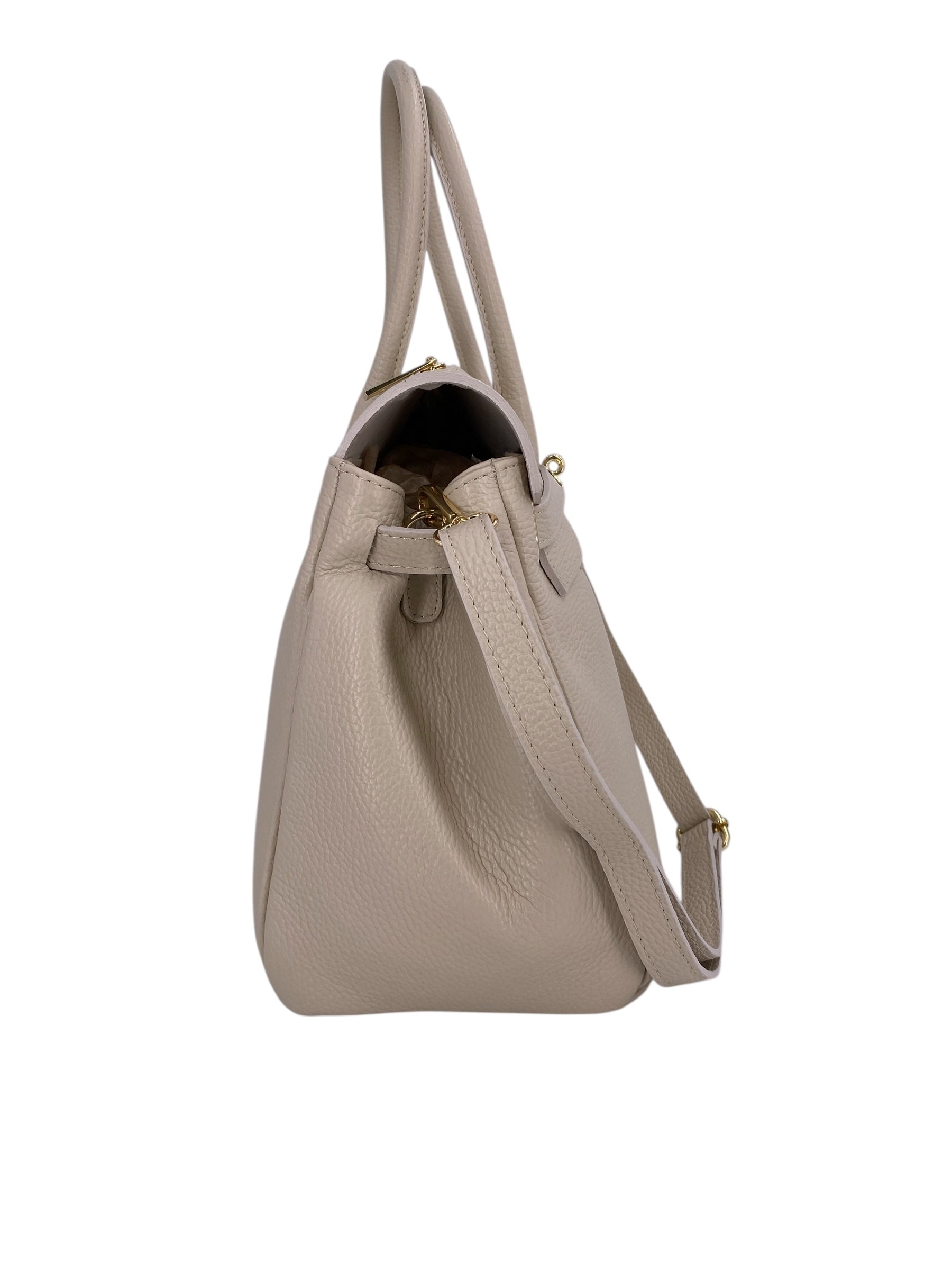 Juliette – Damenhandtasche und Umhängetasche aus echtem italienischen Leder mit doppelt verstärkten Griffen und gefüttertem Innenraum