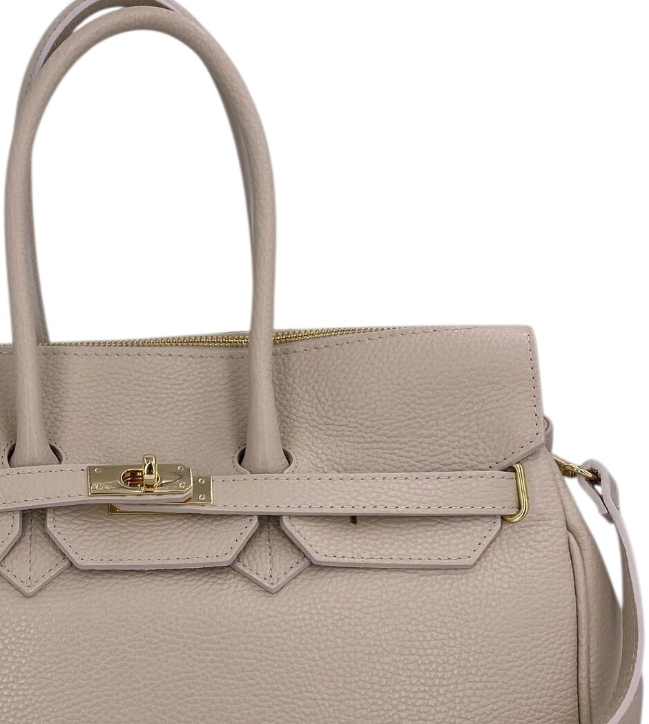 Juliette – Damenhandtasche und Umhängetasche aus echtem italienischen Leder mit doppelt verstärkten Griffen und gefüttertem Innenraum