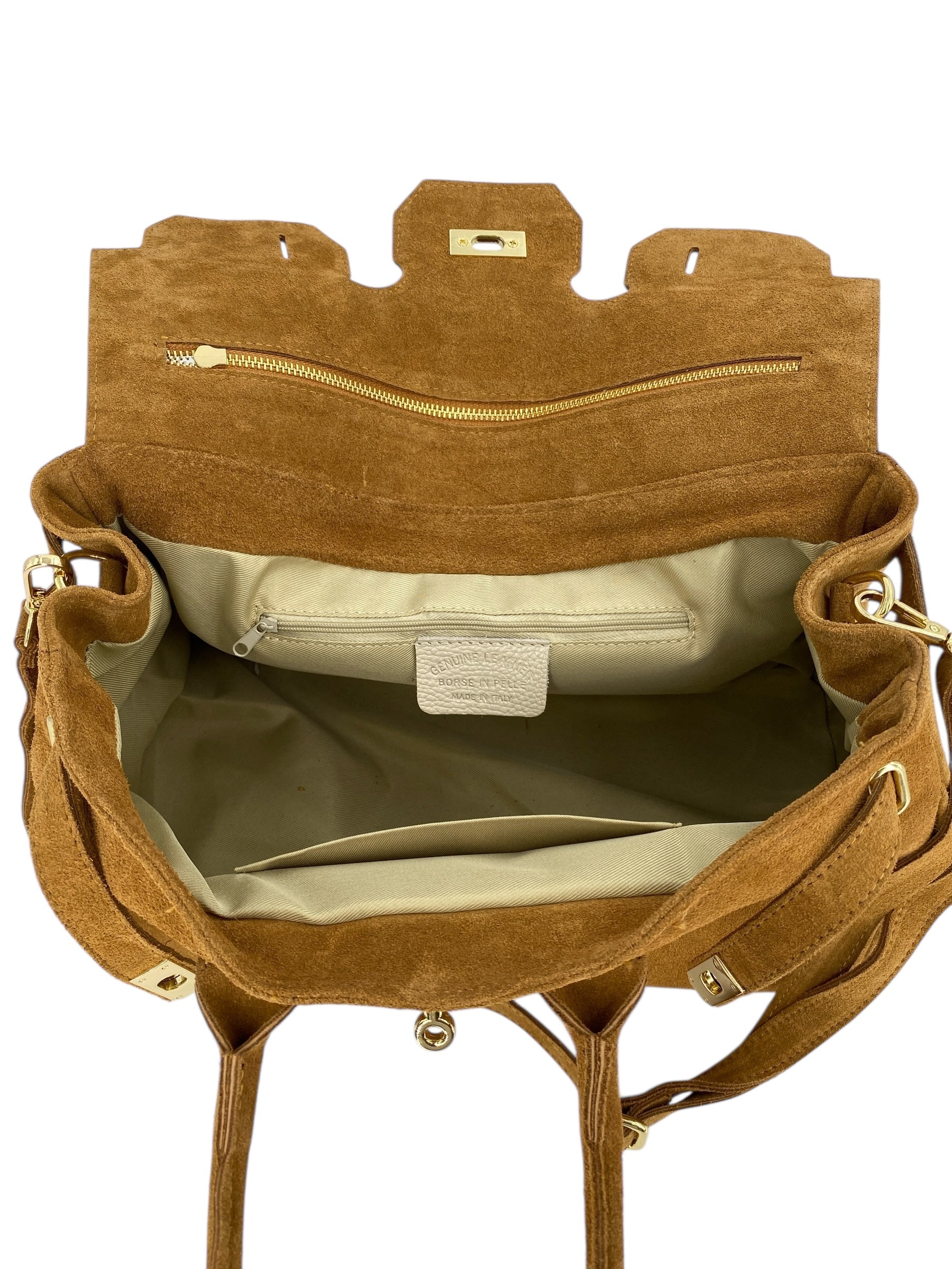 Juliette – Damenhandtasche und Umhängetasche aus echtem italienischen Leder mit doppelt verstärkten Griffen und gefüttertem Innenraum