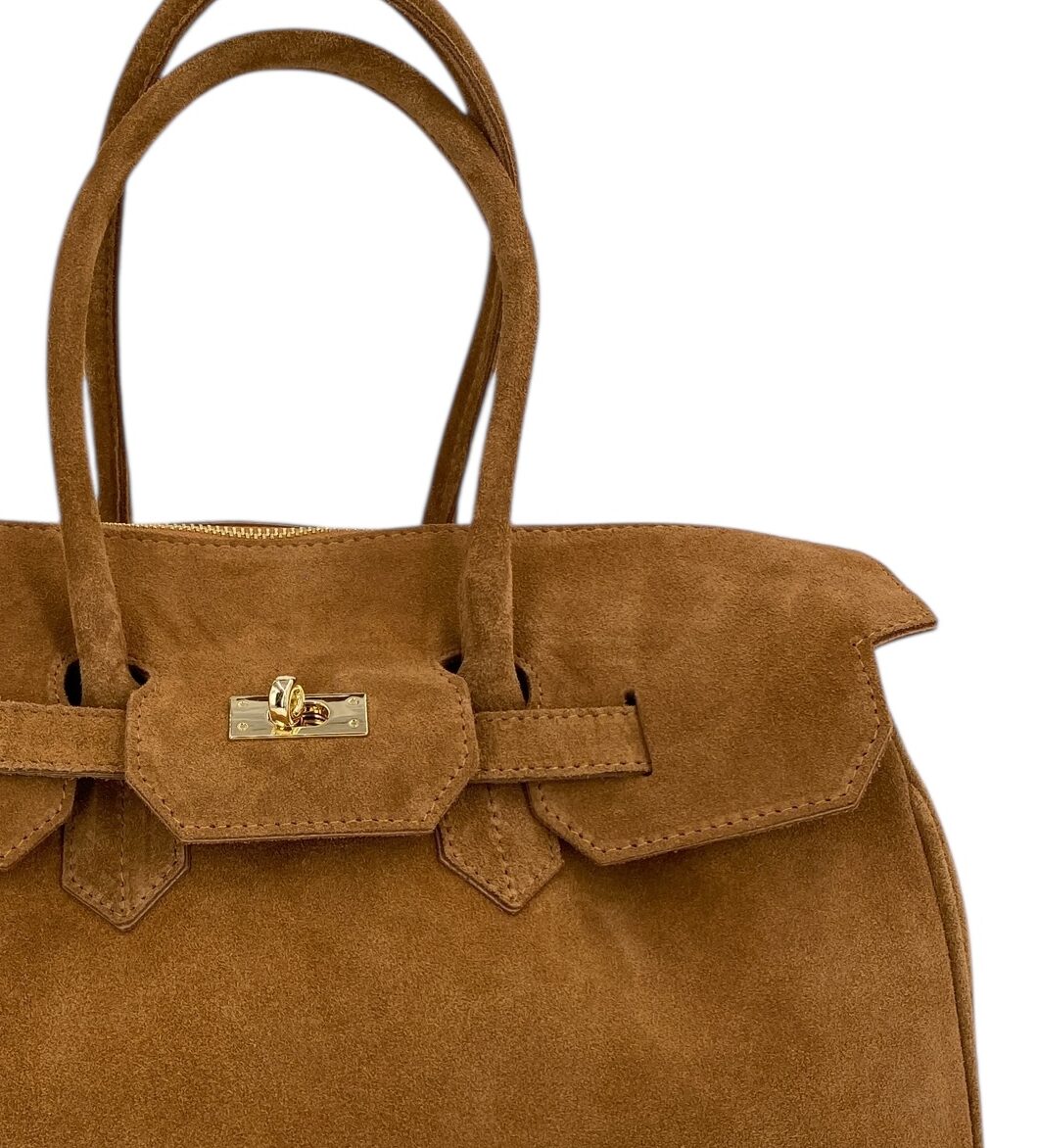 Juliette – Damenhandtasche und Umhängetasche aus echtem italienischen Leder mit doppelt verstärkten Griffen und gefüttertem Innenraum