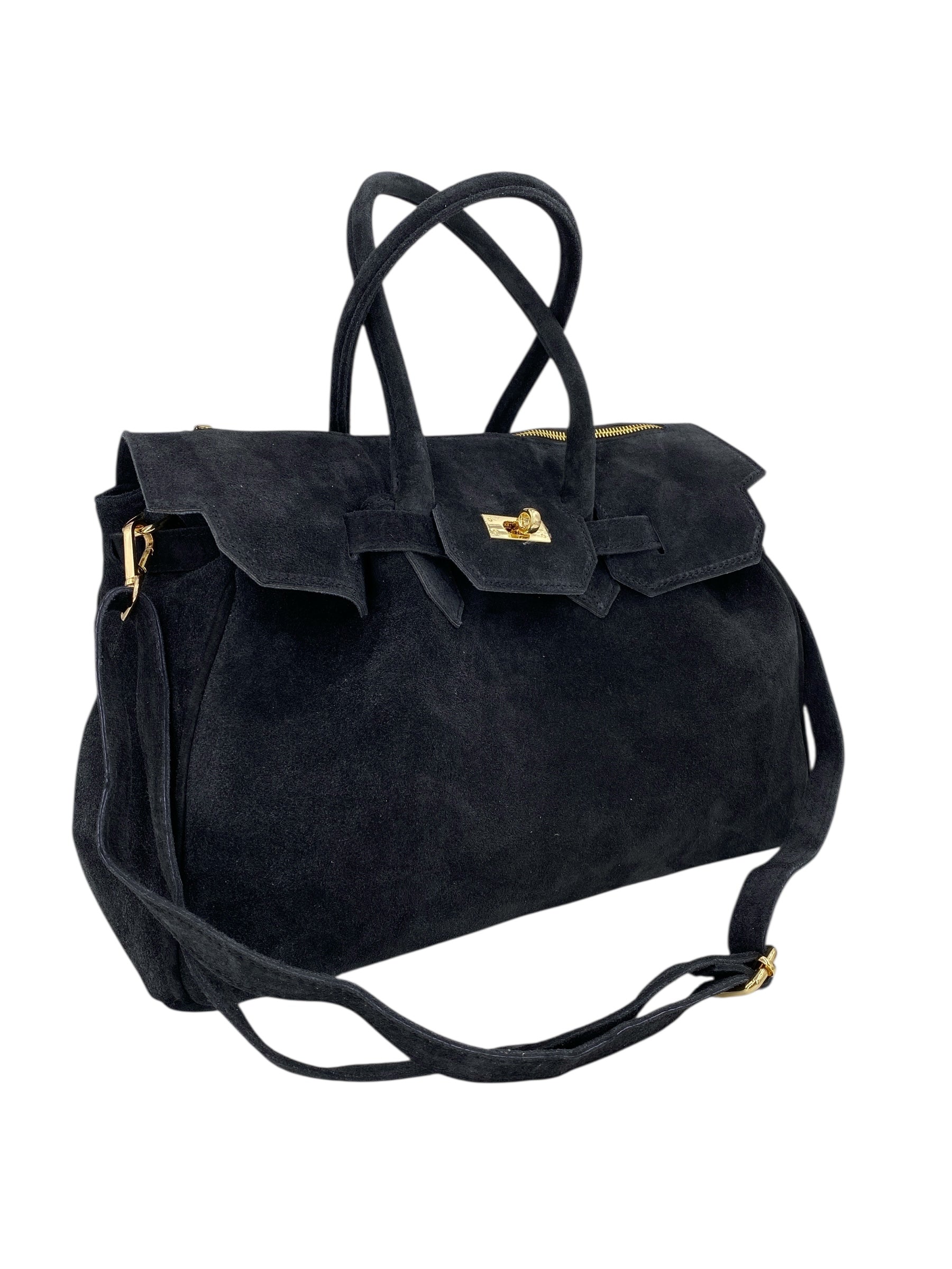 Juliette – Damenhandtasche und Umhängetasche aus echtem italienischen Leder mit doppelt verstärkten Griffen und gefüttertem Innenraum