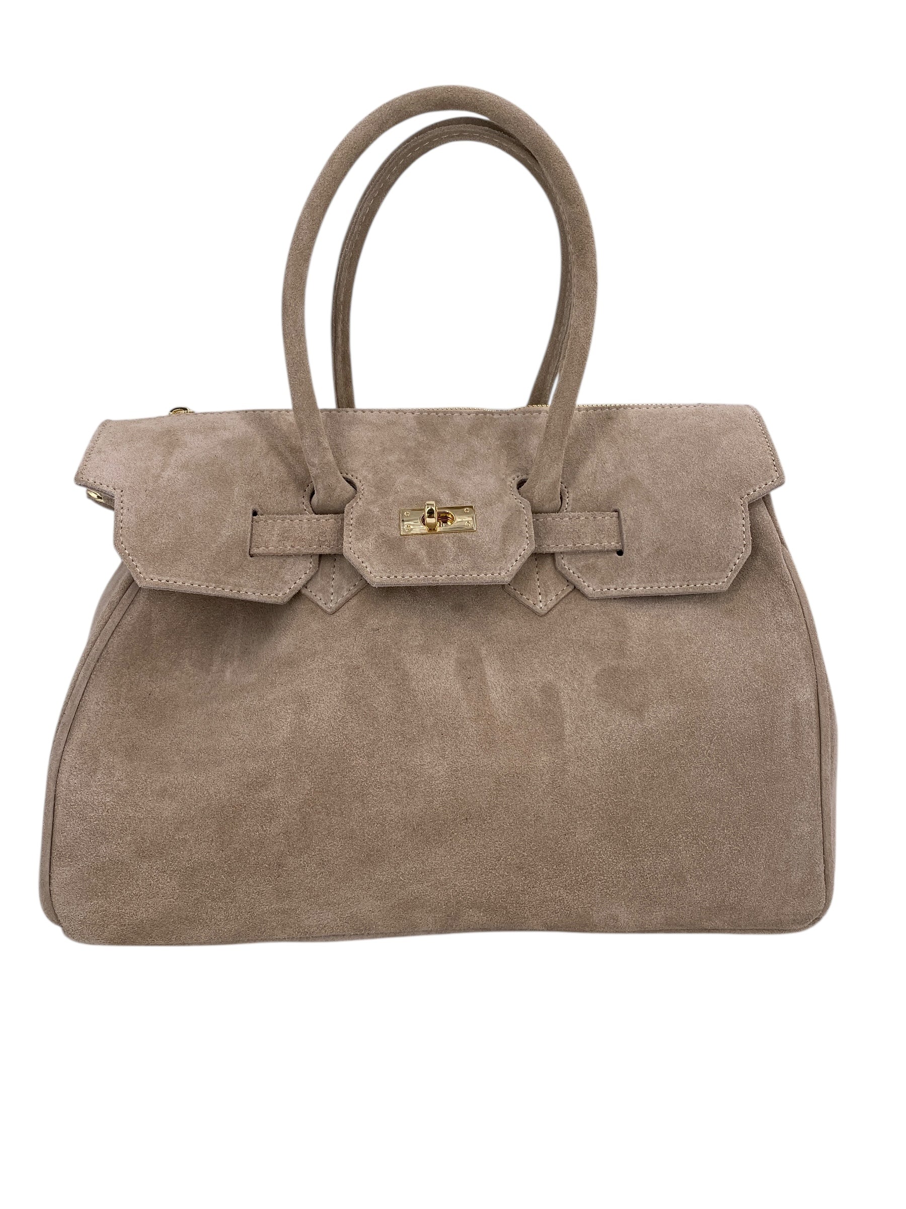 Juliette – Damenhandtasche und Umhängetasche aus echtem italienischen Leder mit doppelt verstärkten Griffen und gefüttertem Innenraum