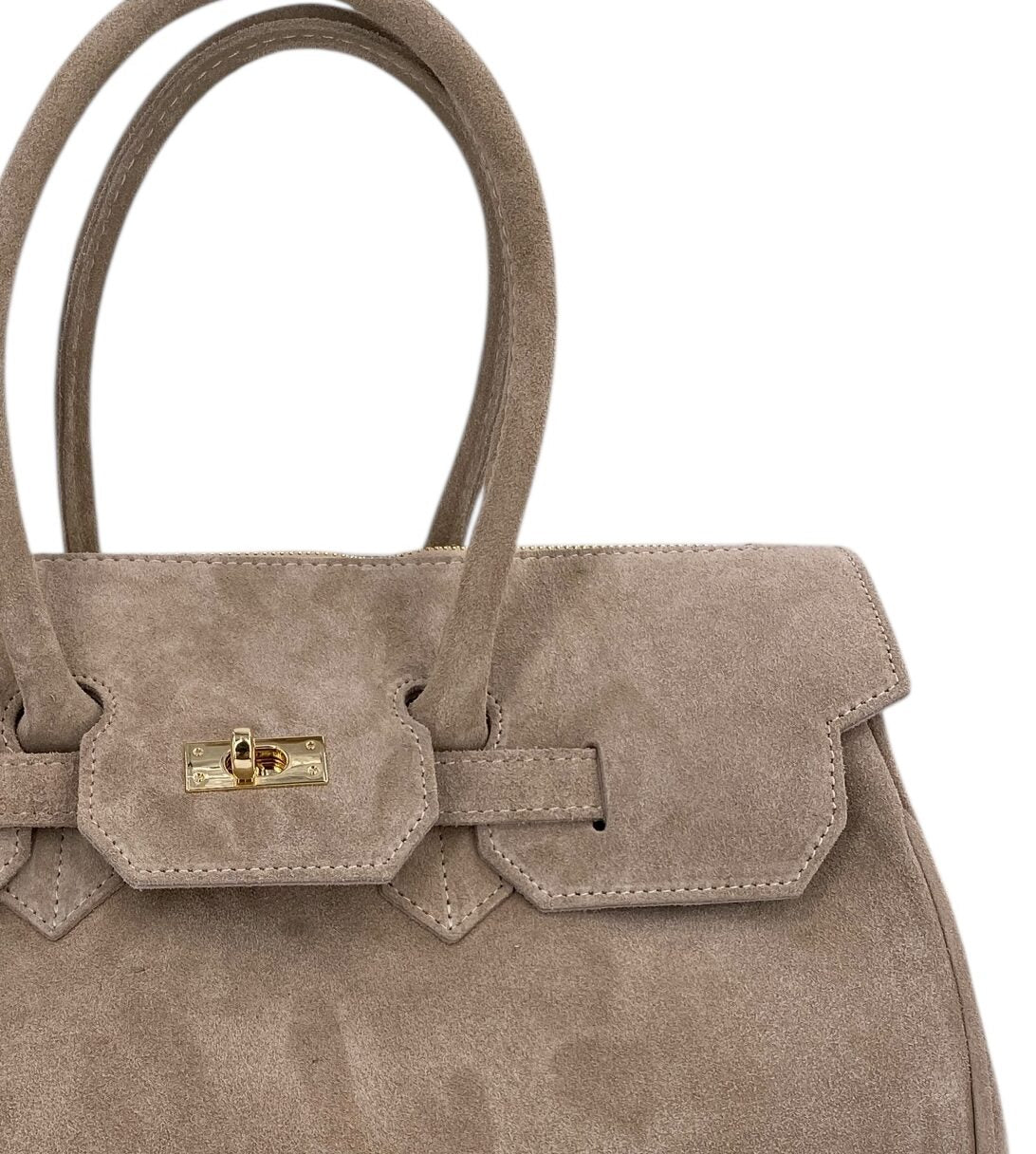 Juliette – Damenhandtasche und Umhängetasche aus echtem italienischen Leder mit doppelt verstärkten Griffen und gefüttertem Innenraum