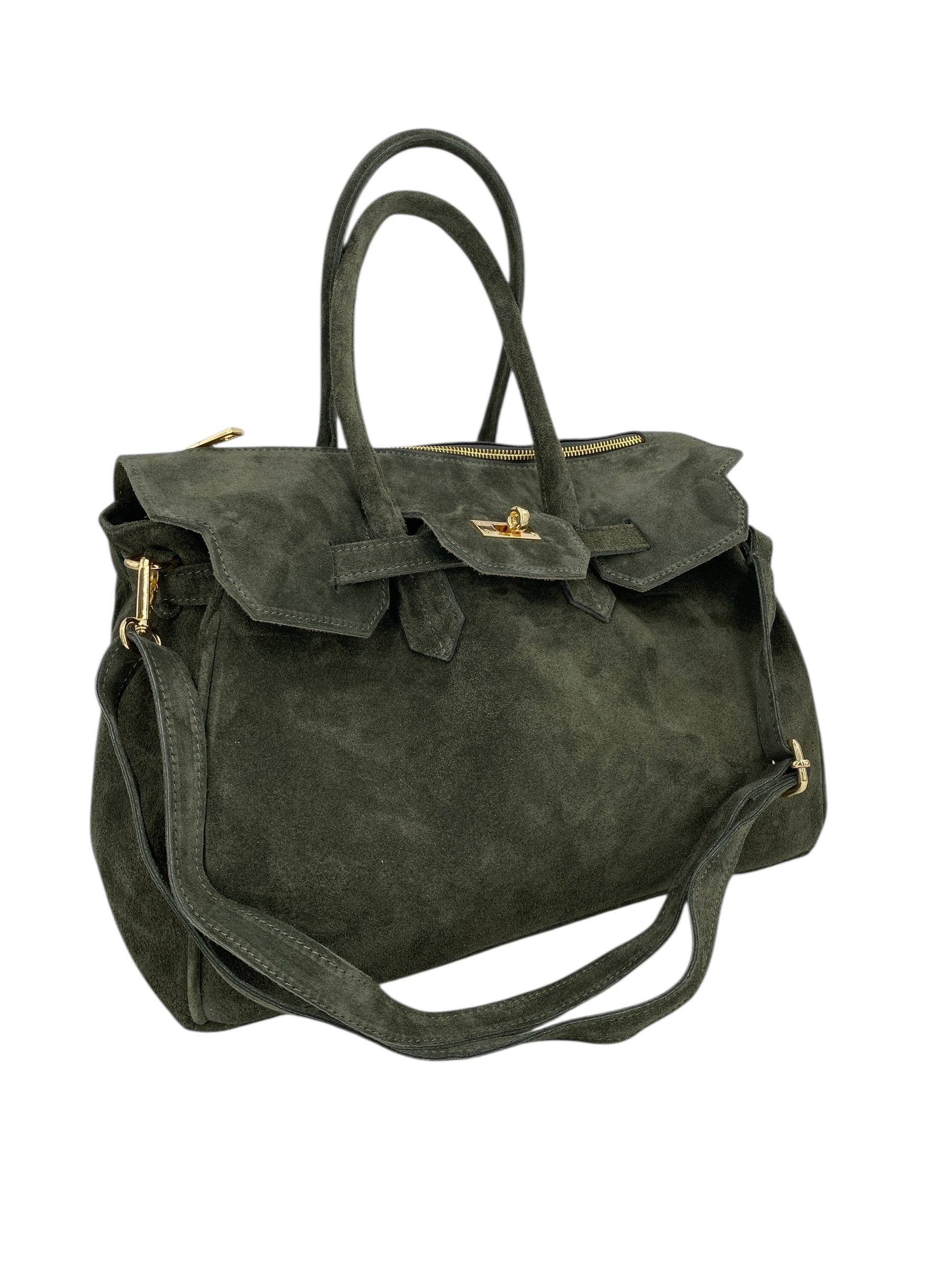 Juliette – Damenhandtasche und Umhängetasche aus echtem italienischen Leder mit doppelt verstärkten Griffen und gefüttertem Innenraum
