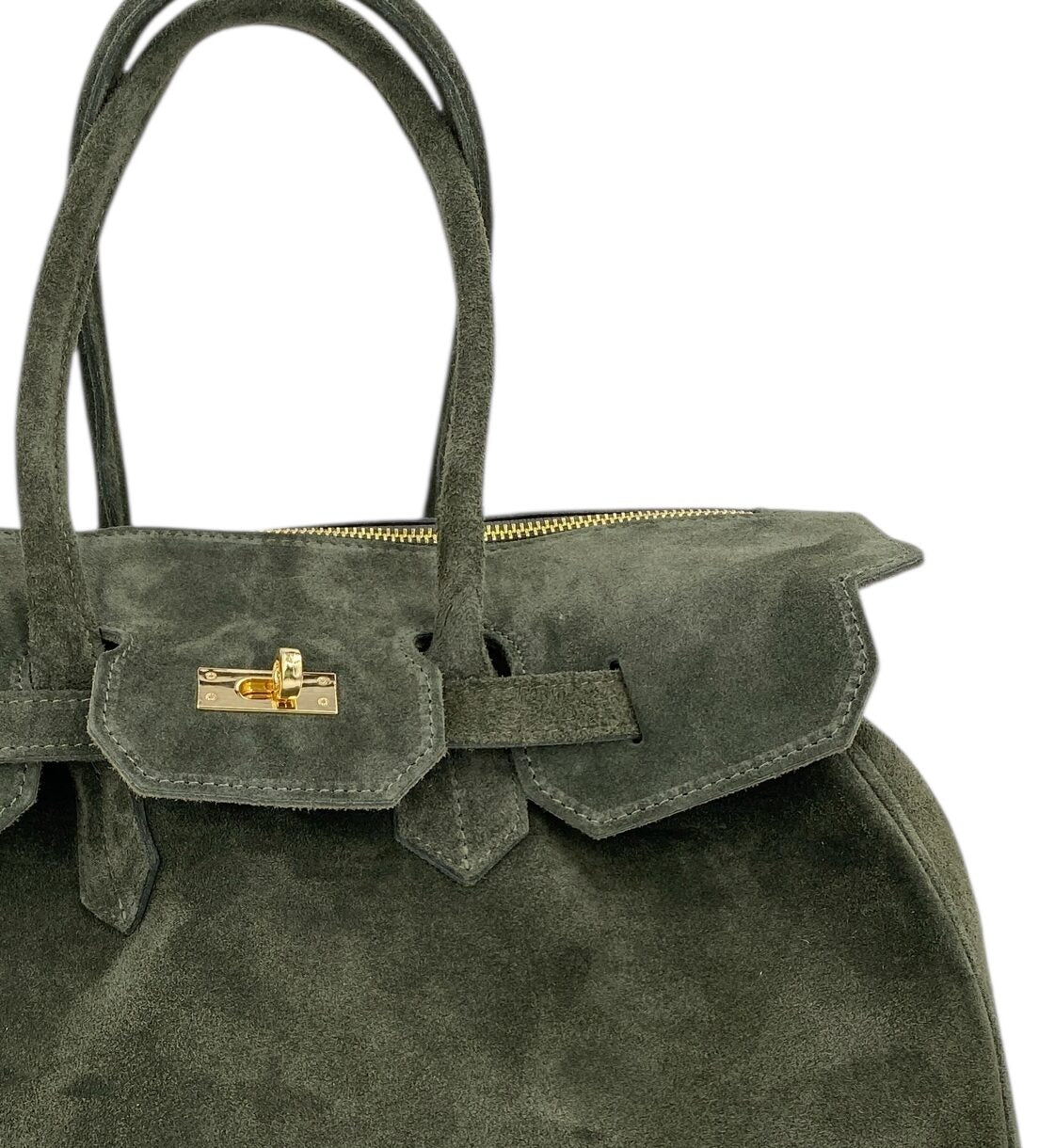Juliette – Damenhandtasche und Umhängetasche aus echtem italienischen Leder mit doppelt verstärkten Griffen und gefüttertem Innenraum