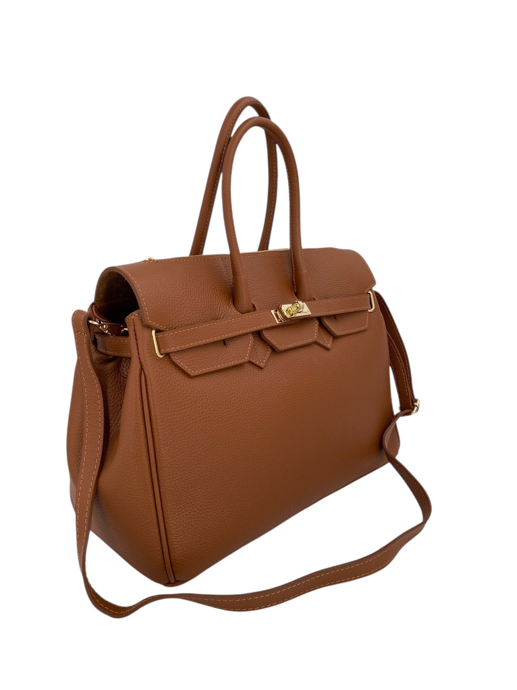 Juliette – Damenhandtasche und Umhängetasche aus echtem italienischen Leder mit doppelt verstärkten Griffen und gefüttertem Innenraum