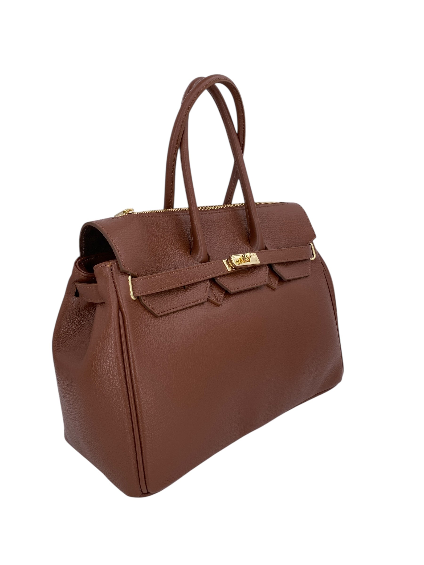 Juliette – Damenhandtasche und Umhängetasche aus echtem italienischen Leder mit doppelt verstärkten Griffen und gefüttertem Innenraum