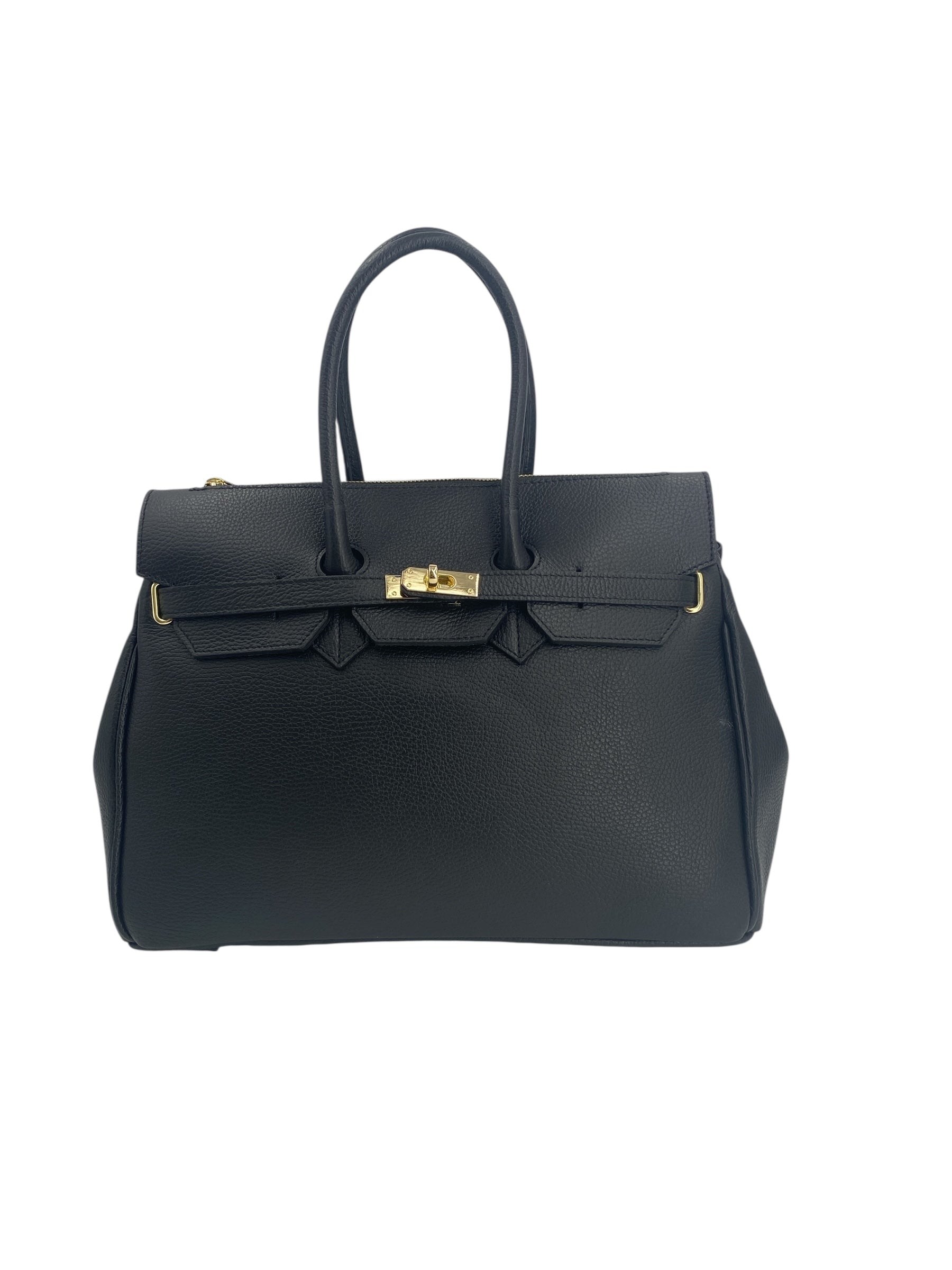 Juliette – Damenhandtasche und Umhängetasche aus echtem italienischen Leder mit doppelt verstärkten Griffen und gefüttertem Innenraum