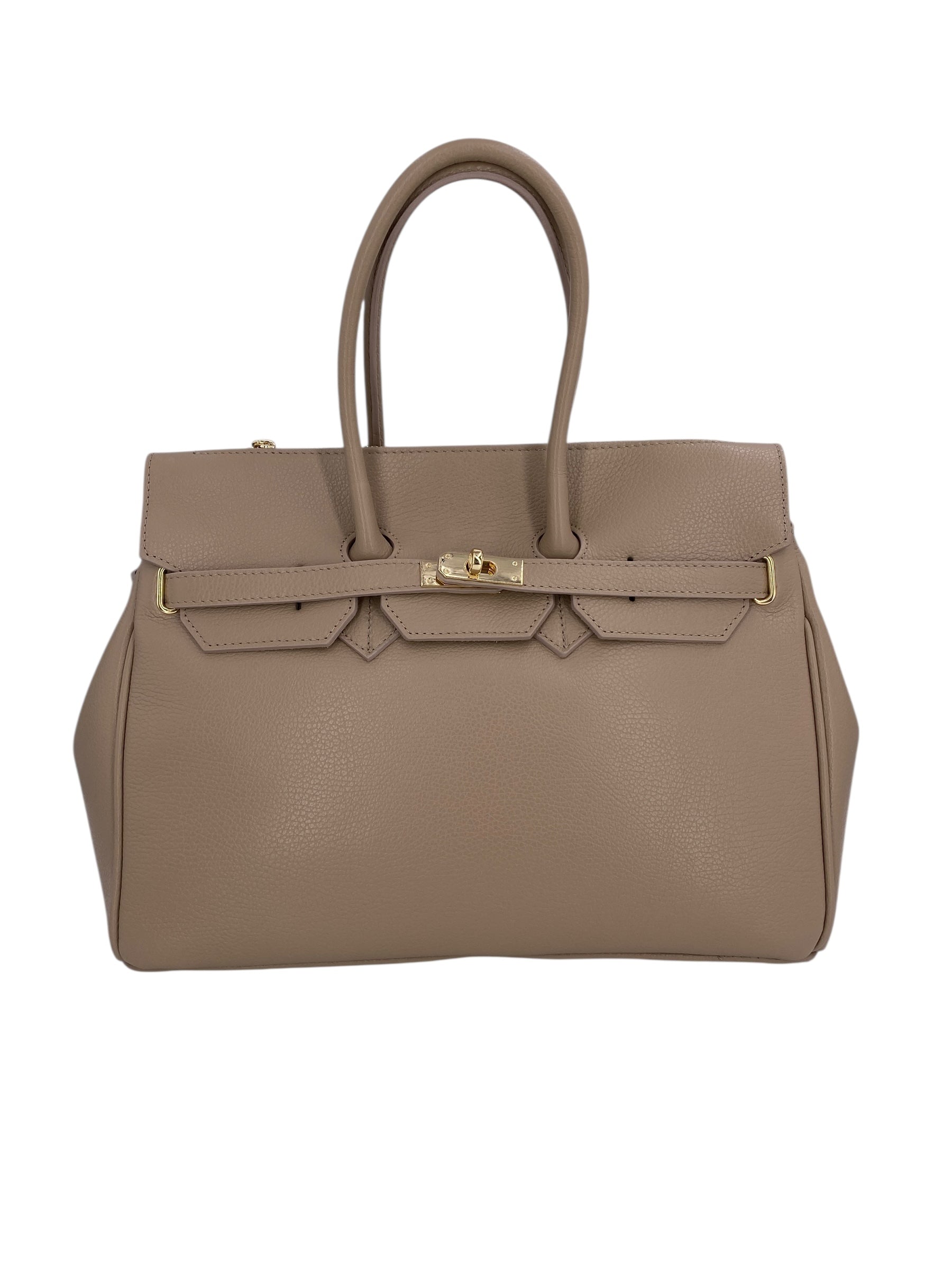 Juliette – Damenhandtasche und Umhängetasche aus echtem italienischen Leder mit doppelt verstärkten Griffen und gefüttertem Innenraum