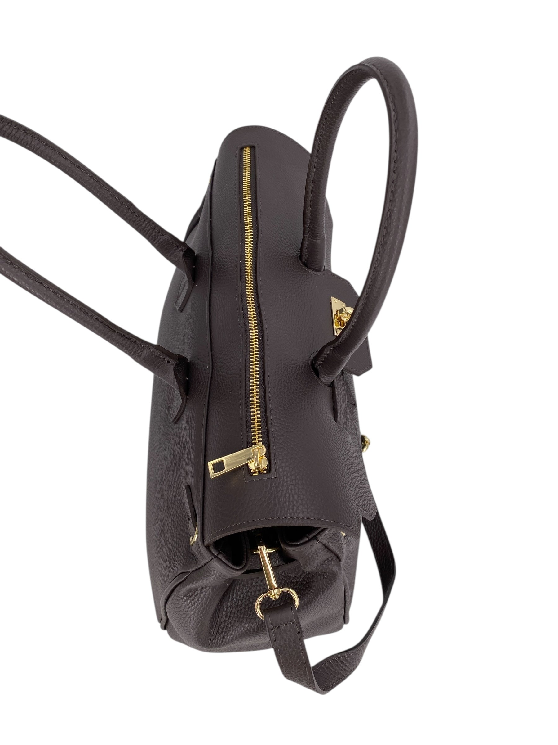 Juliette – Damenhandtasche und Umhängetasche aus echtem italienischen Leder mit doppelt verstärkten Griffen und gefüttertem Innenraum