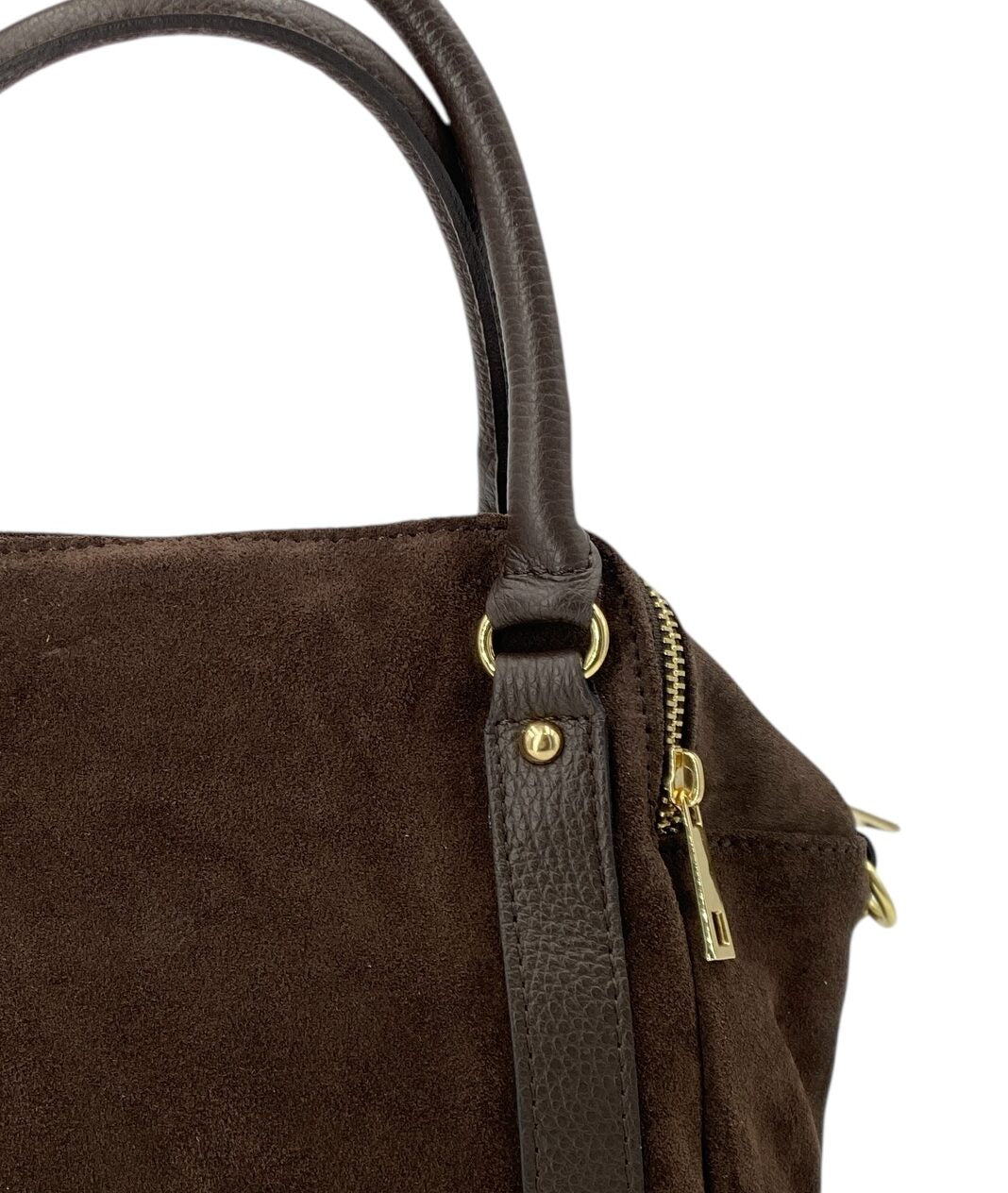 Mauricie – Damenhandtasche und Umhängetasche aus echtem italienischen Leder mit dreifachem Reißverschluss und 3 Fächern