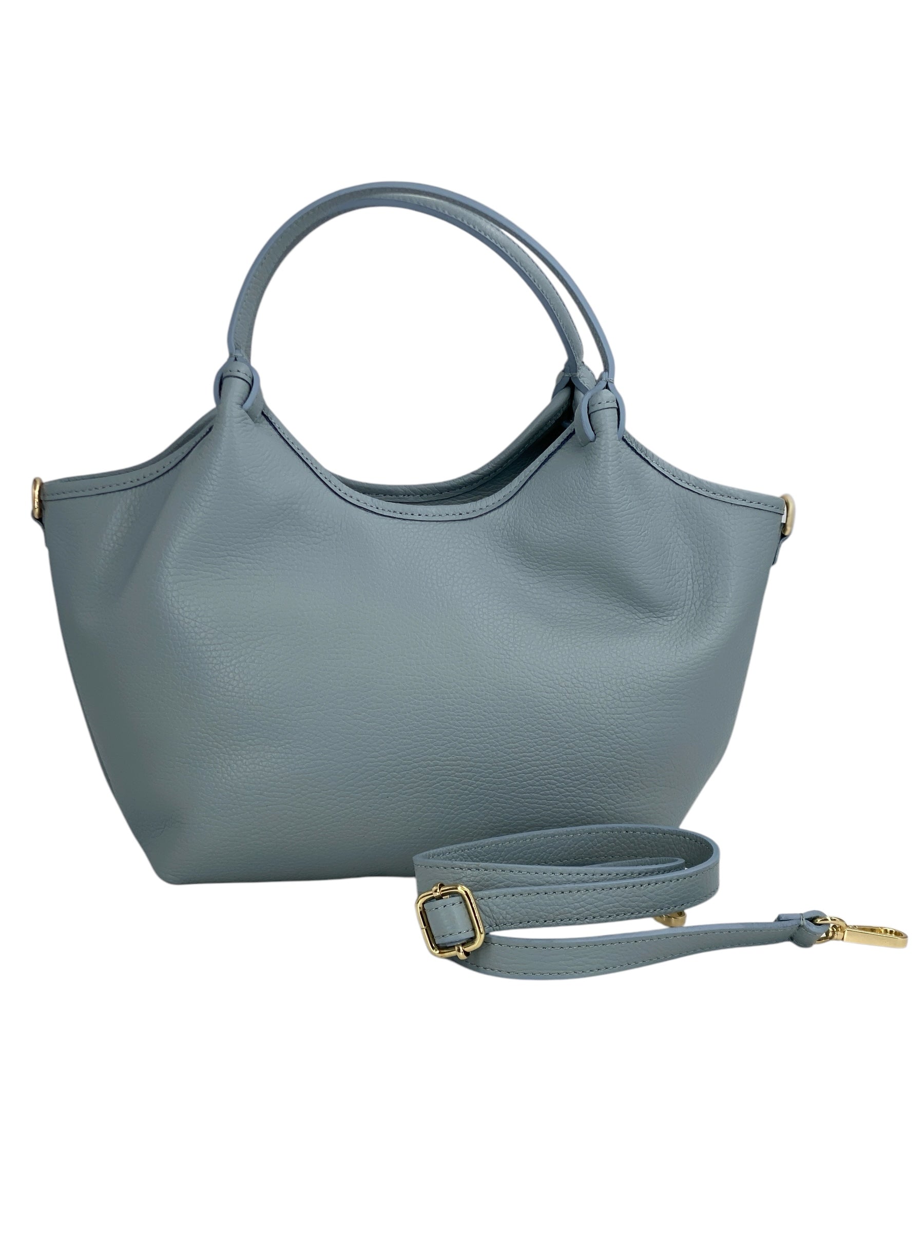 Charlotte – Women's handbag and shoulder bag in genuine Italian leather with technical fabric lining